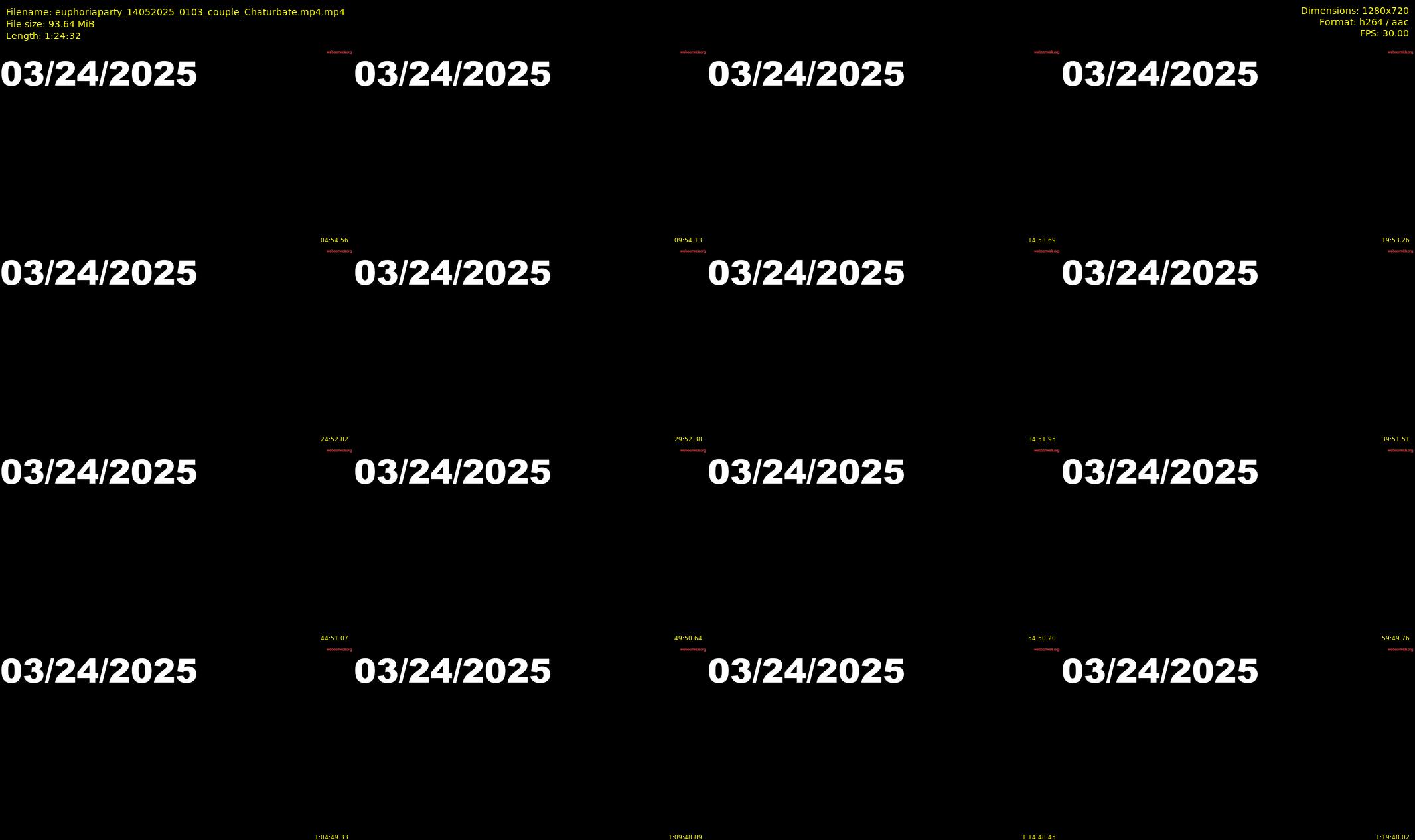 euphoriaparty — 85 minute Chaturbate couple cam show recording, 720p, May 14, 2025