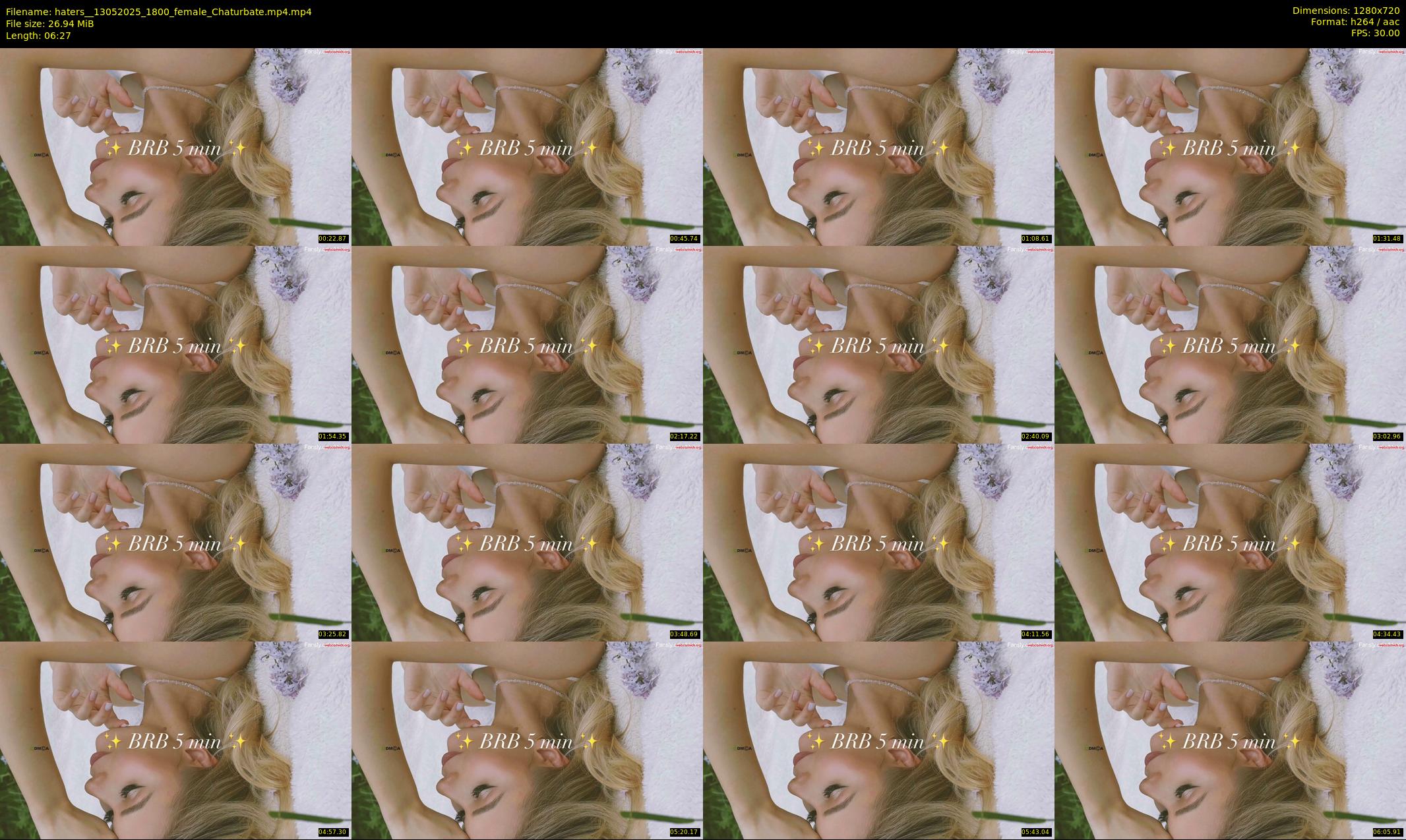 haters_ — 7 minute Chaturbate female cam show recording, 720p, May 13, 2025