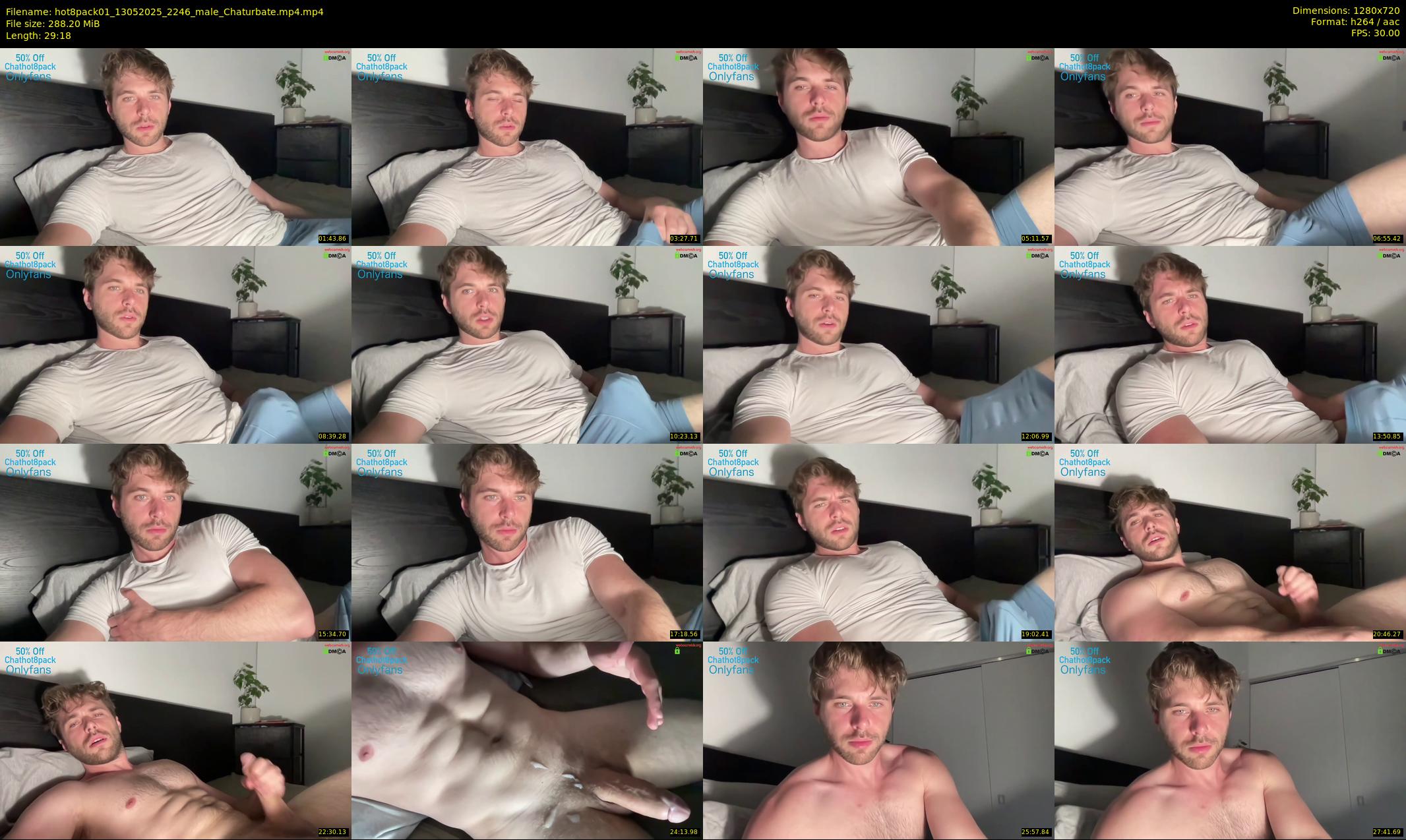 hot8pack01 — 30 minute Chaturbate male cam show recording, 720p, May 13, 2025