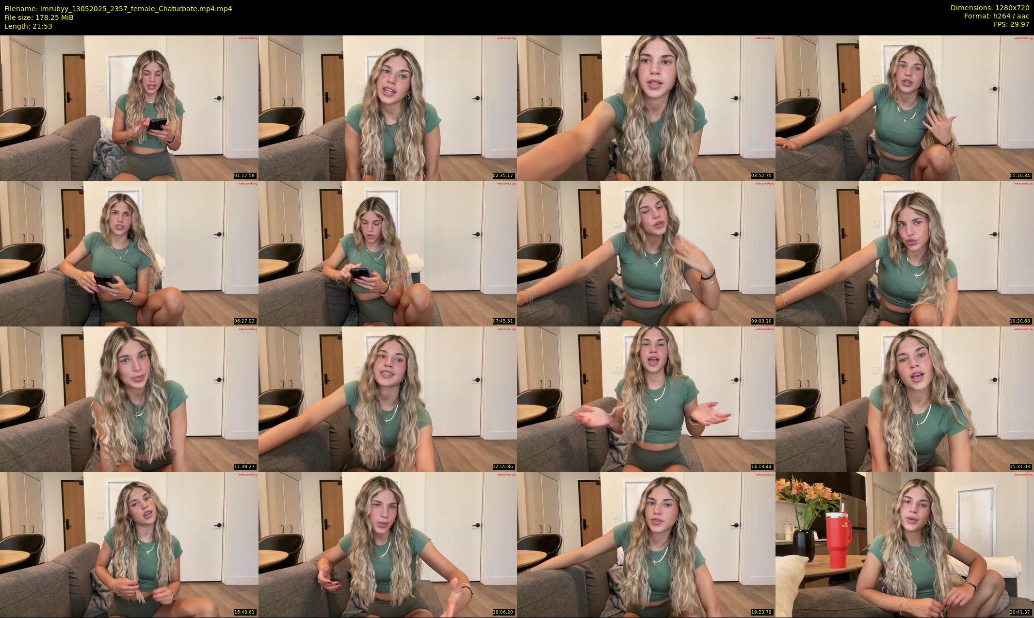 imrubyy — 22 minute Chaturbate female cam show recording, 720p, May 13, 2025