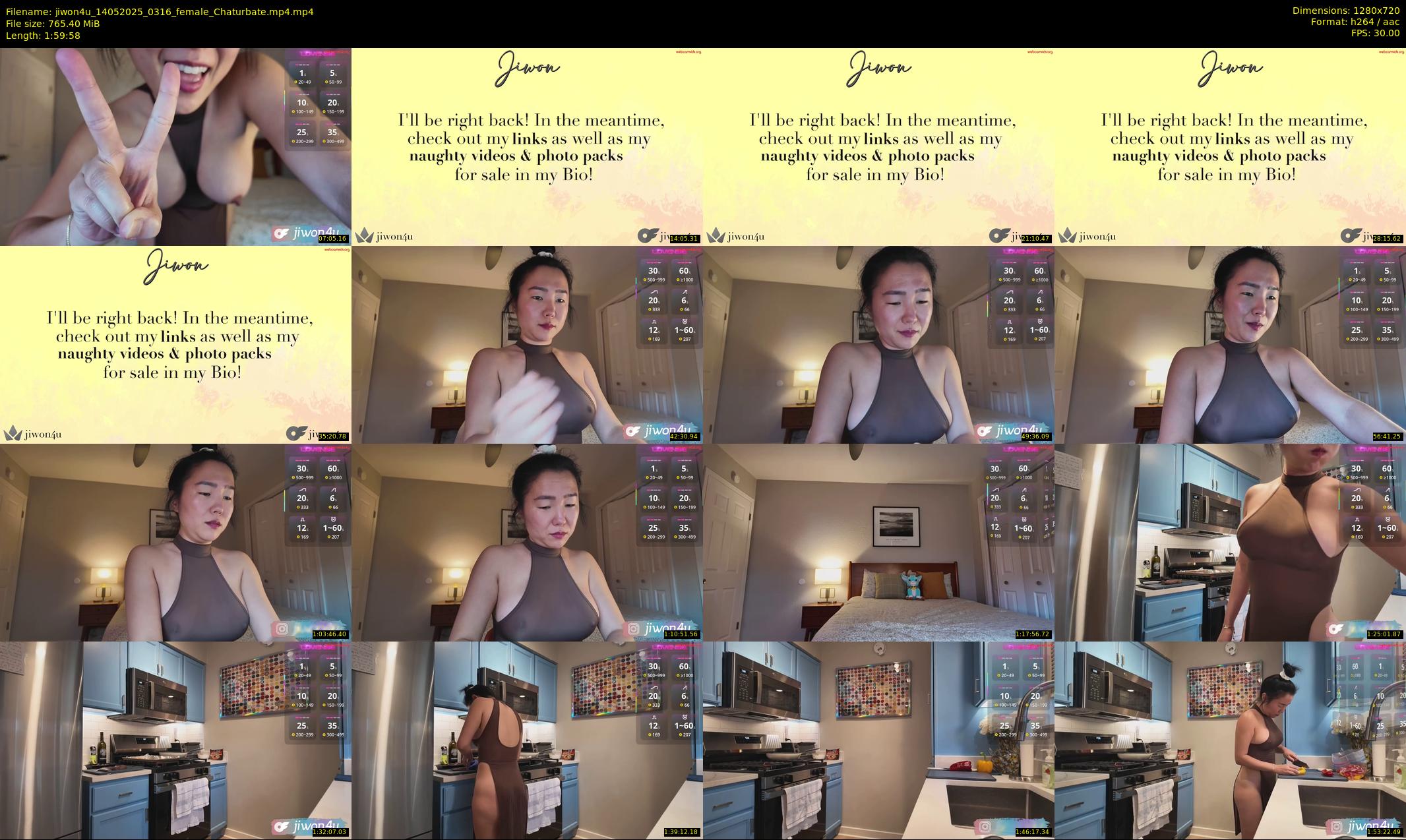 jiwon4u — 120 minute Chaturbate female cam show recording, 720p, May 14, 2025