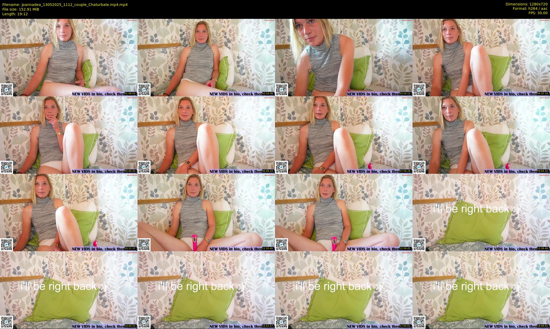 joannadea — 20 minute Chaturbate female cam show recording, 720p, May 13, 2025