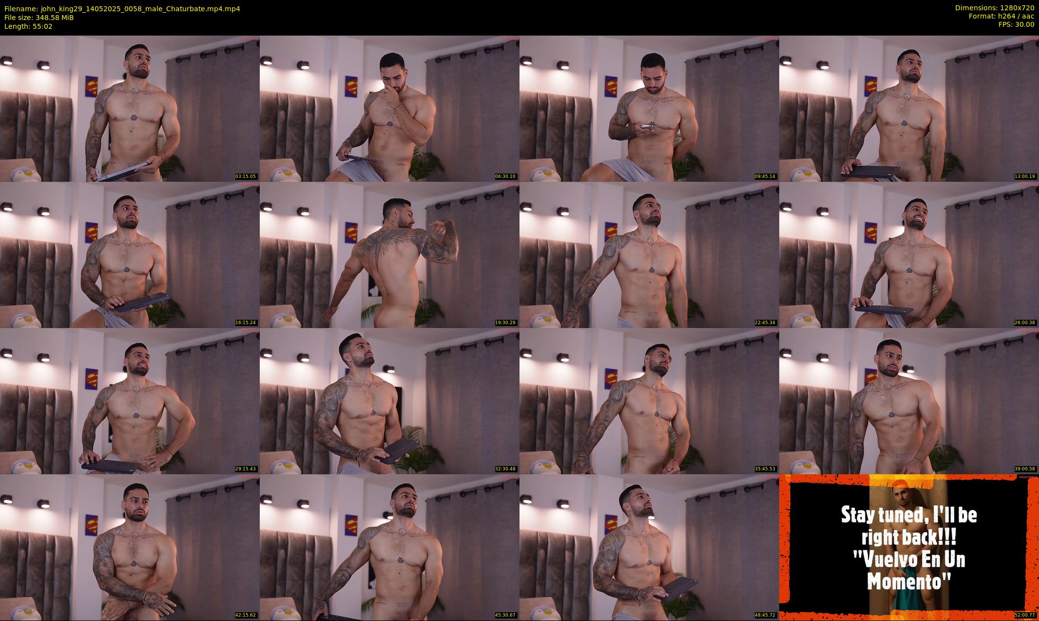 john_king29 — 56 minute Chaturbate male cam show recording, 720p, May 14, 2025