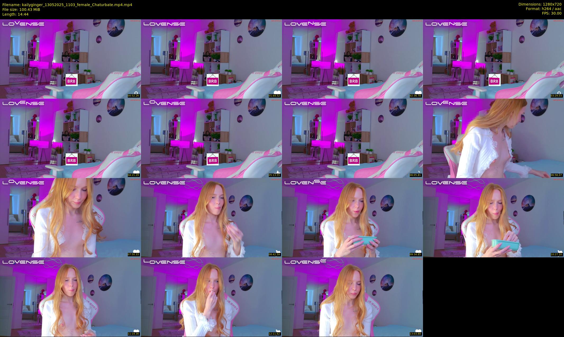 kailyginger — 15 minute Chaturbate female cam show recording, 720p, May 13, 2025