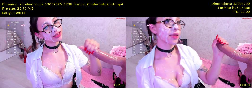 karolineneuer — 10 minute Chaturbate female cam show recording, 720p, May 13, 2025