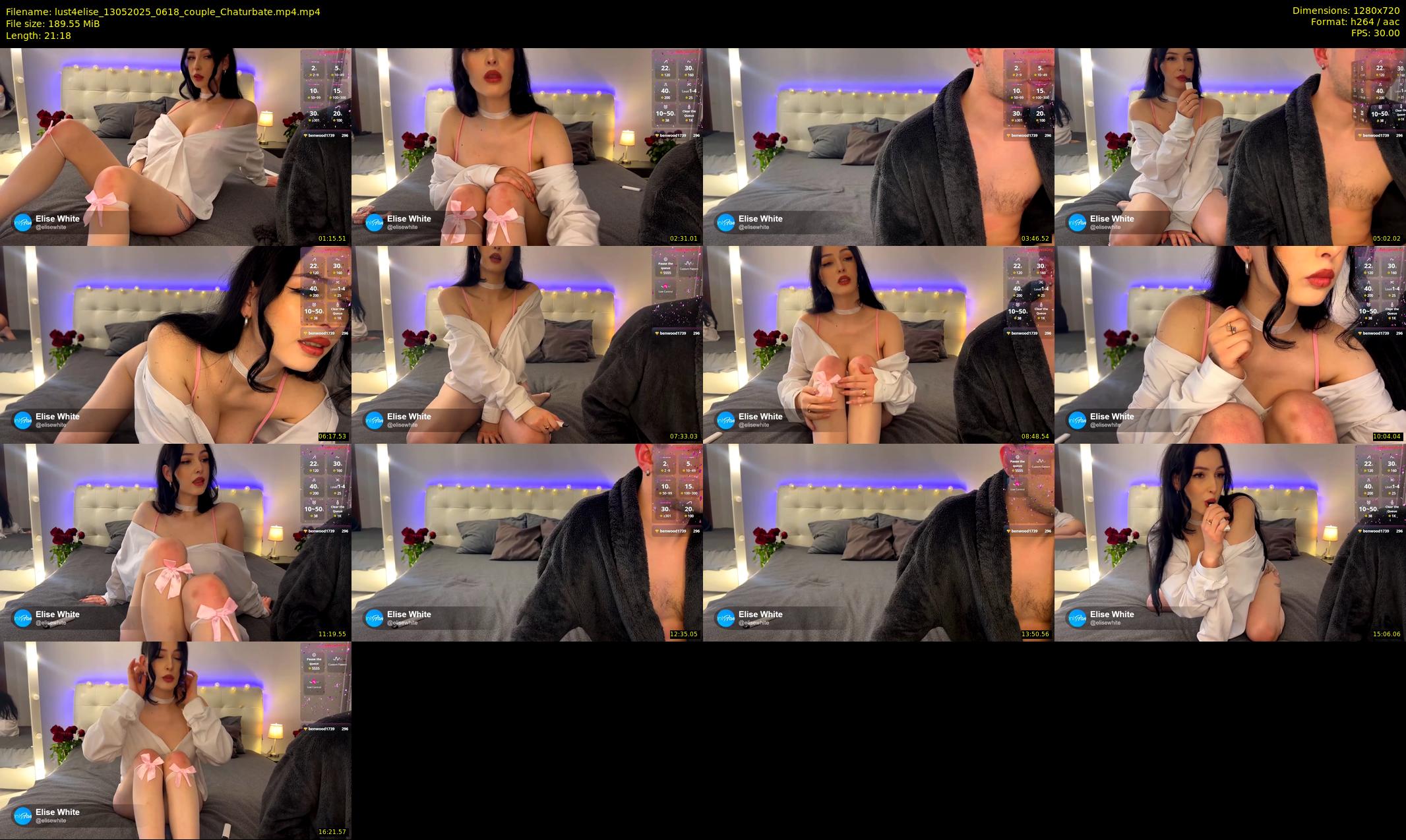 lust4elise — 22 minute Chaturbate couple cam show recording, 720p, May 13, 2025