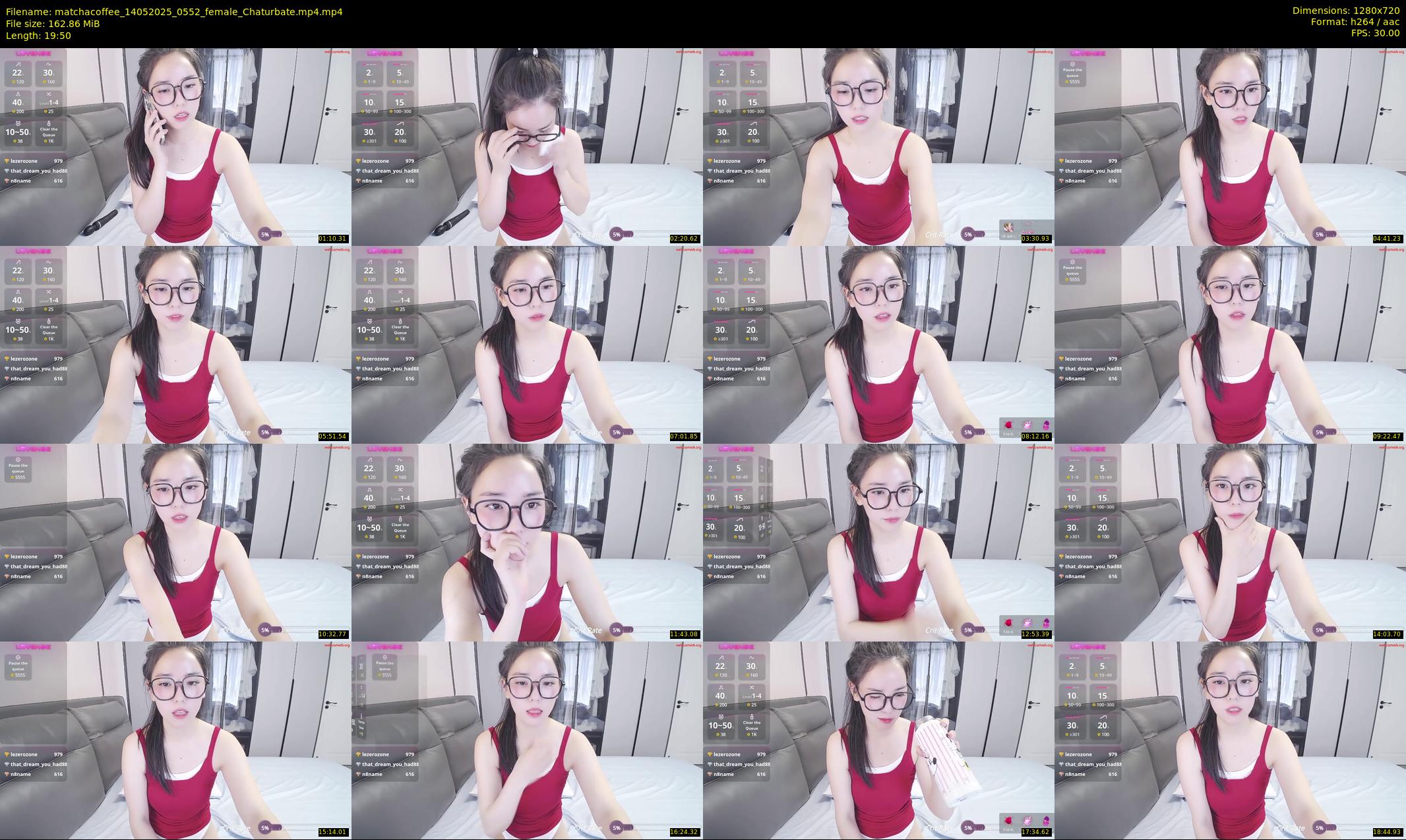 matchacoffee — 20 minute Chaturbate female cam show recording, 720p, May 14, 2025