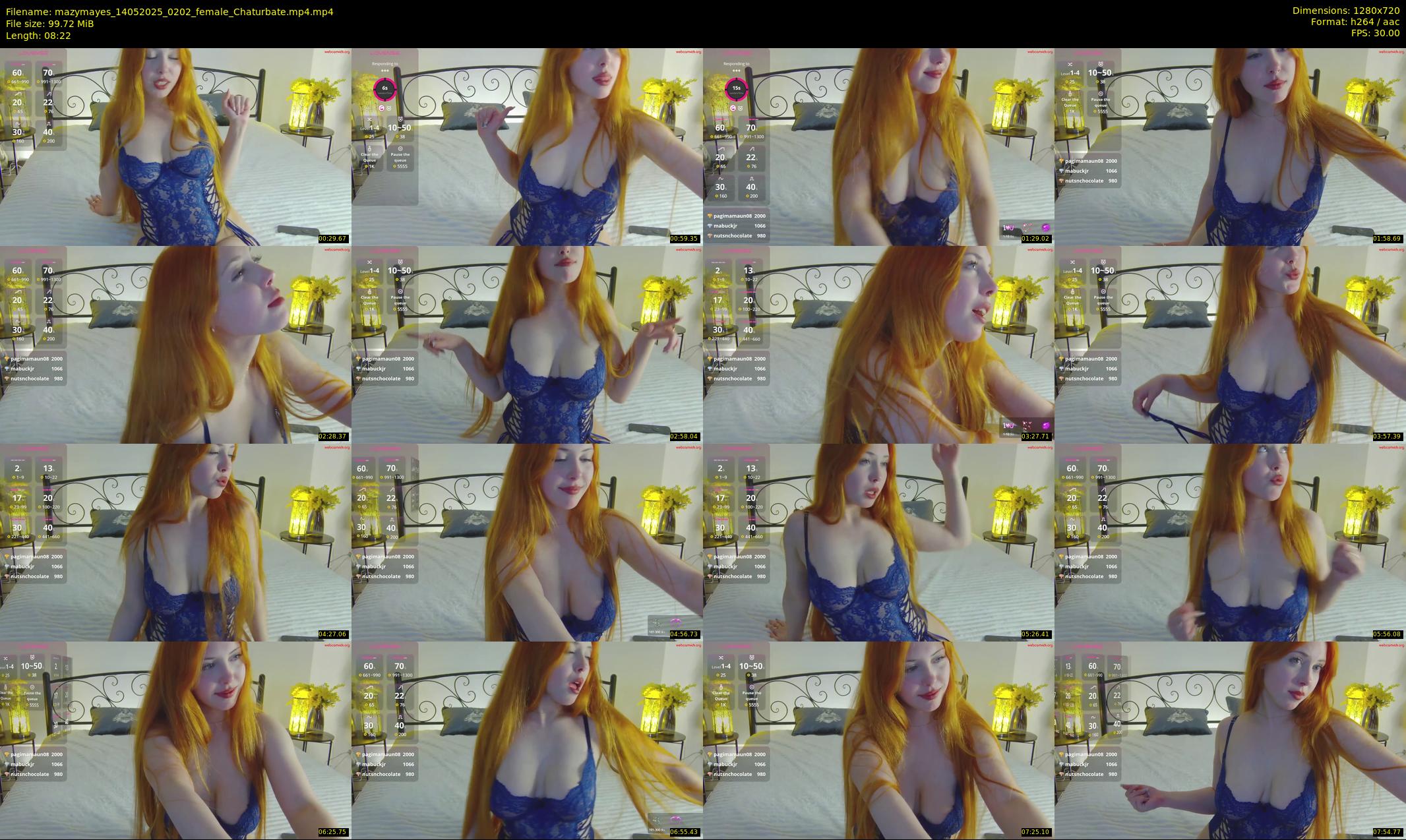 mazymayes — 9 minute Chaturbate female cam show recording, 720p, May 14, 2025