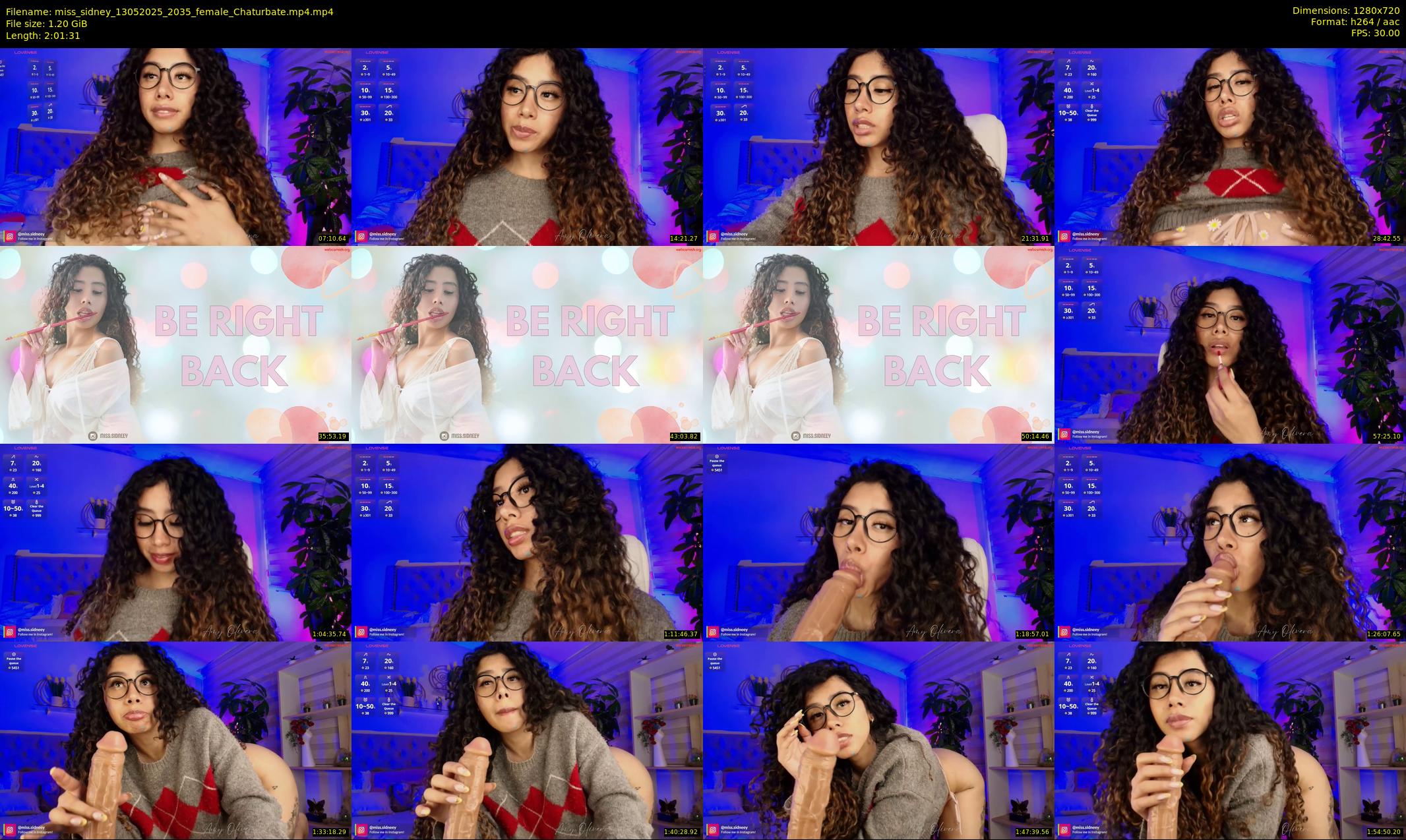 miss_sidney — 122 minute Chaturbate female cam show recording, 720p, May 13, 2025