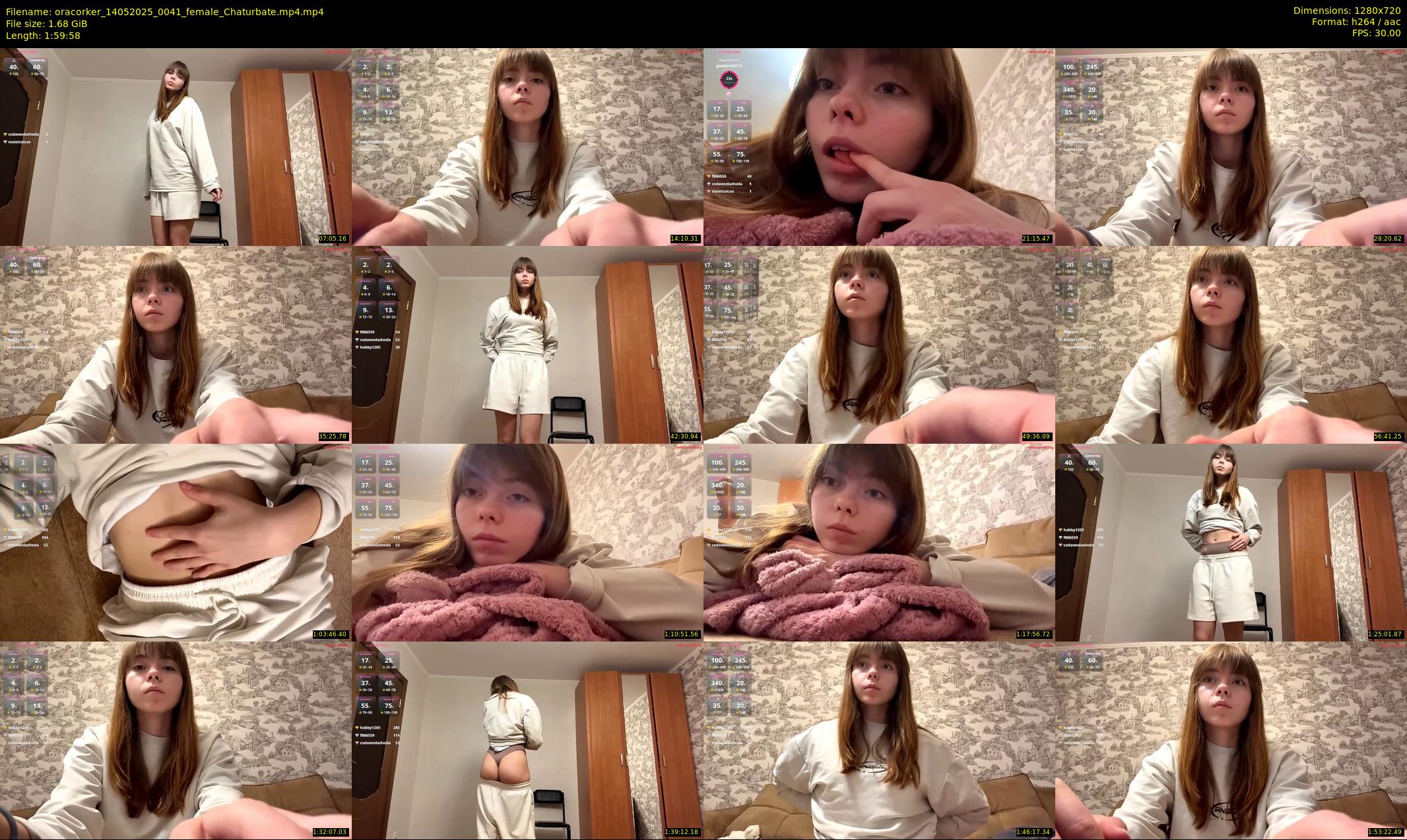 oracorker — 120 minute Chaturbate female cam show recording, 720p, May 14, 2025