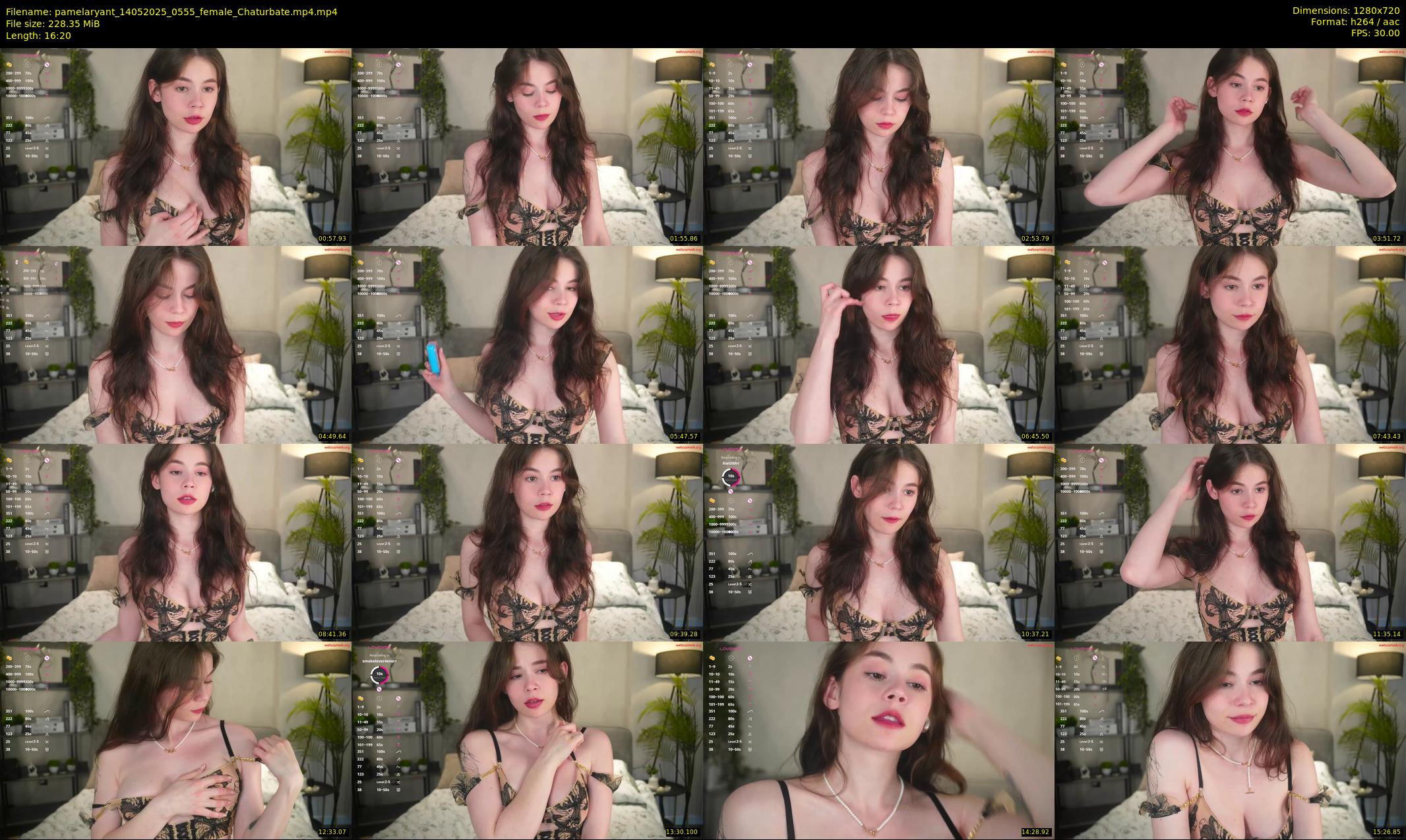 pamelaryant — 17 minute Chaturbate female cam show recording, 720p, May 14, 2025