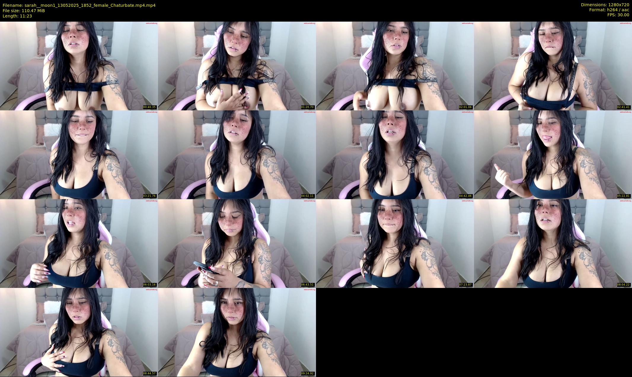 sarah__moon1 — 12 minute Chaturbate female cam show recording, 720p, May 13, 2025