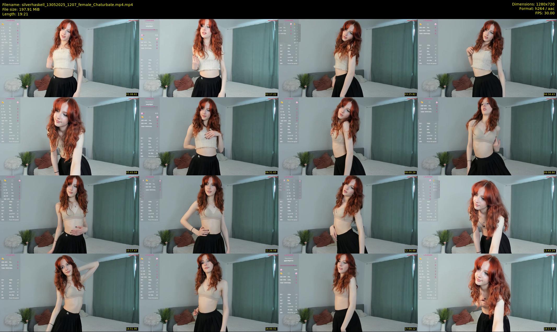 silverhaskell — 20 minute Chaturbate female cam show recording, 720p, May 13, 2025