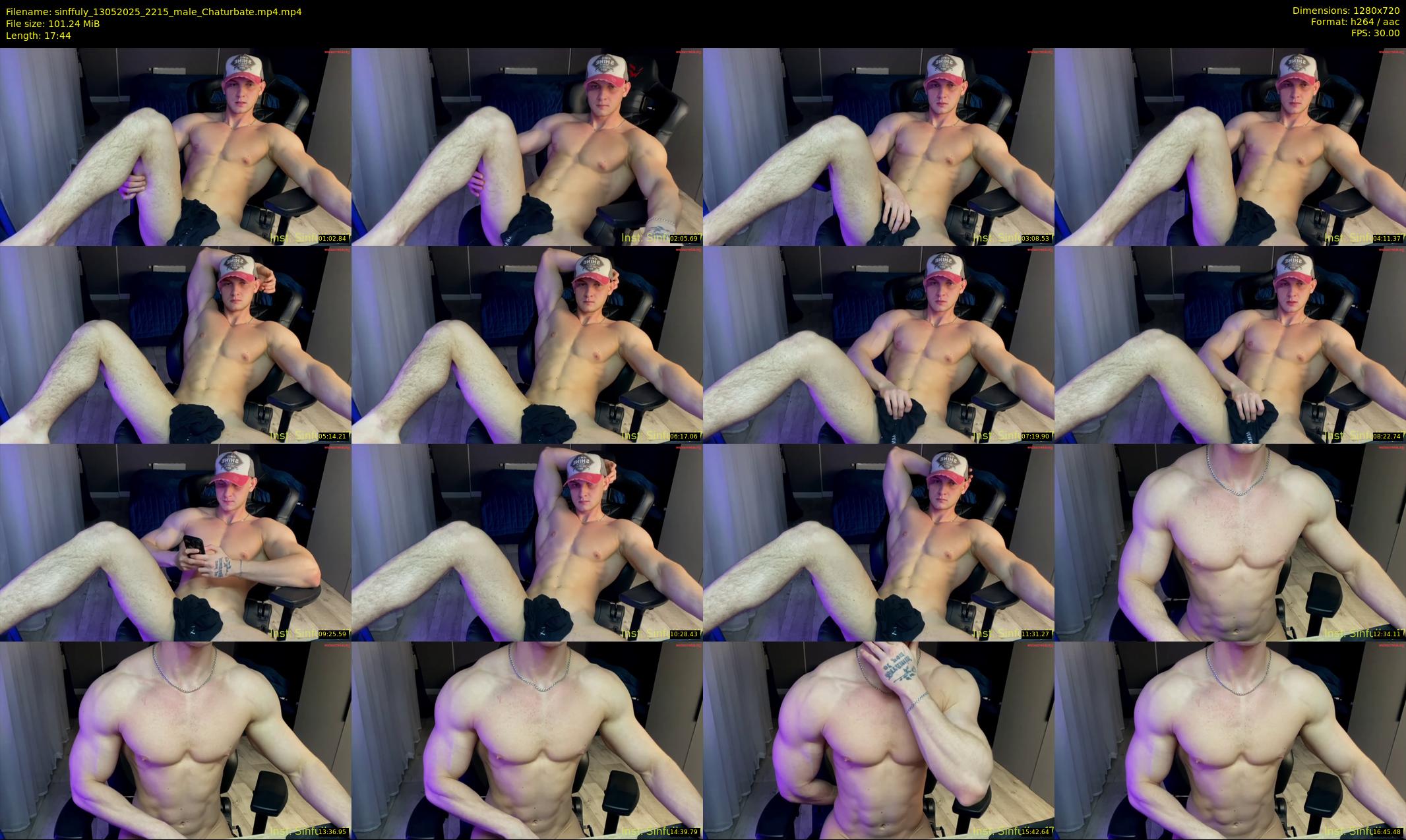 sinffuly — 18 minute Chaturbate male cam show recording, 720p, May 13, 2025