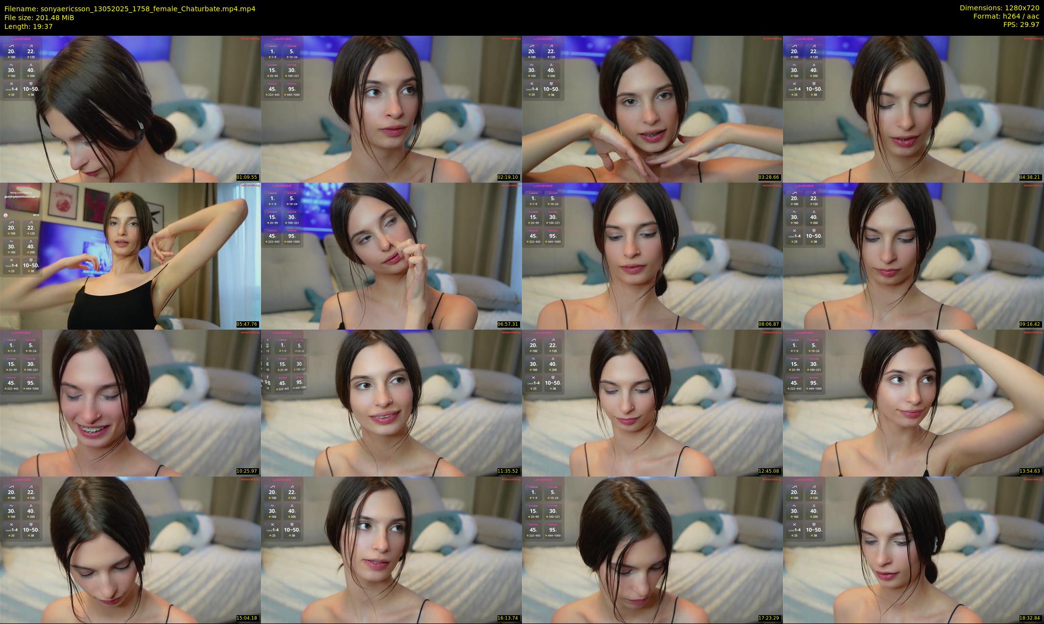 sonyaericsson — 20 minute Chaturbate female cam show recording, 720p, May 13, 2025