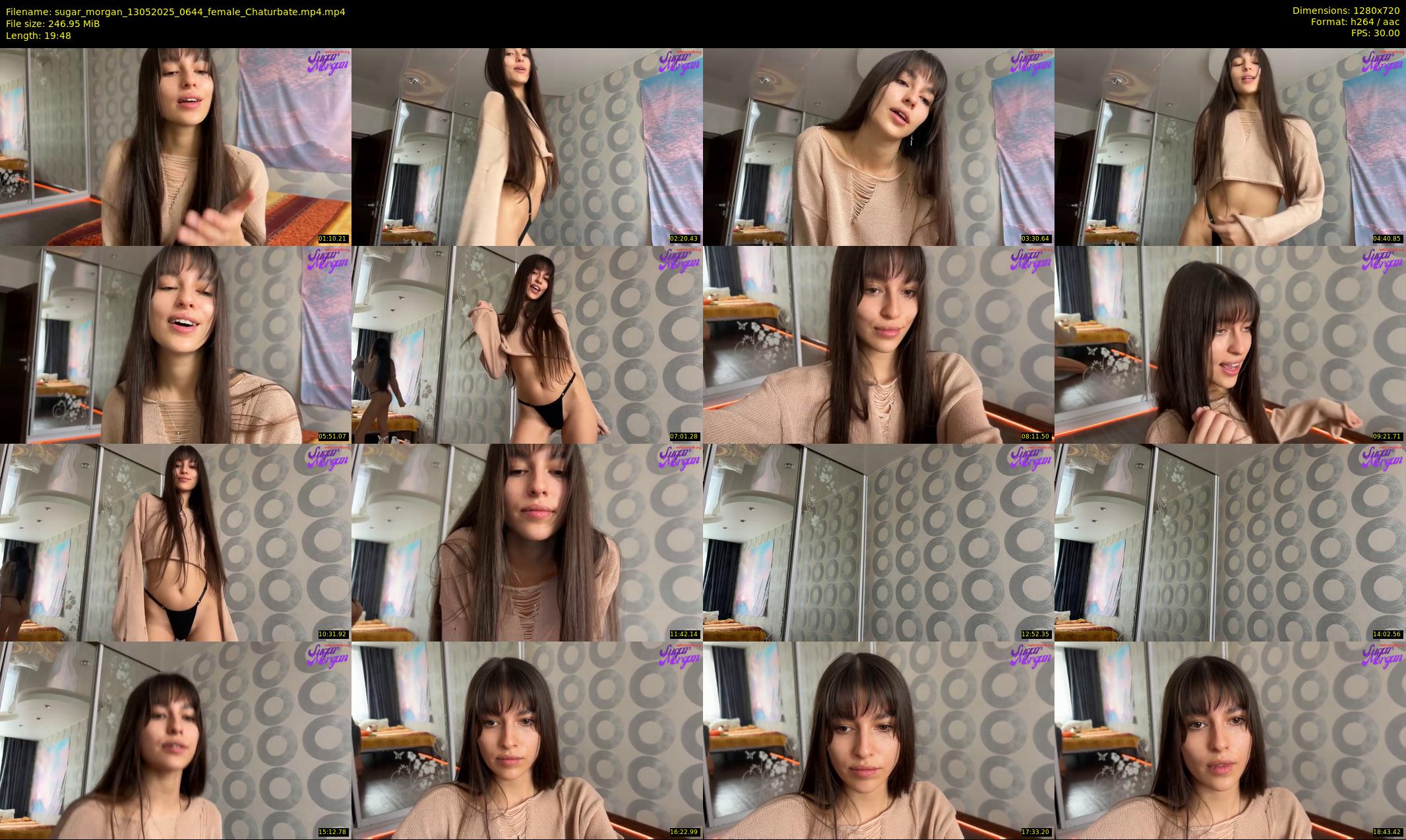 sugar_morgan — 20 minute Chaturbate female cam show recording, 720p, May 13, 2025