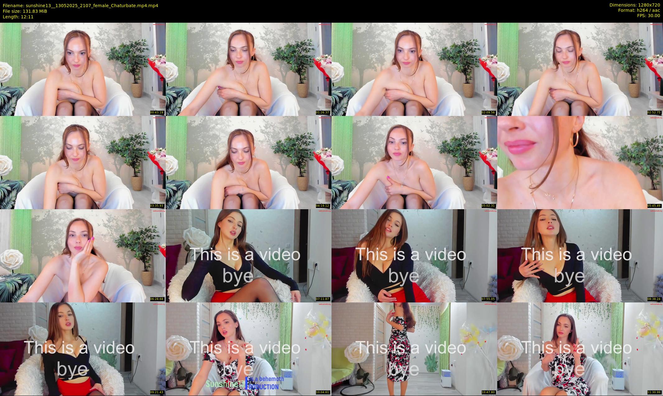 sunshine13_ — 13 minute Chaturbate female cam show recording, 720p, May 13, 2025