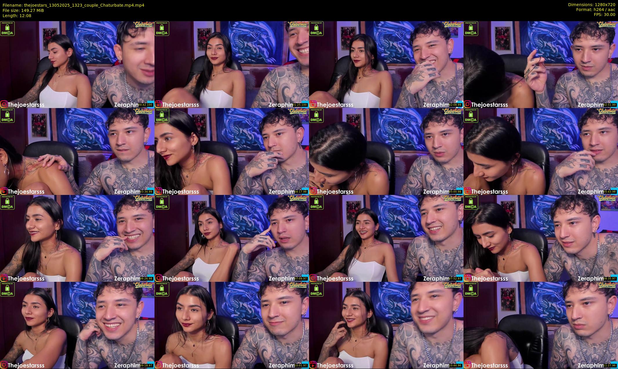 thejoestars — 13 minute Chaturbate couple cam show recording, 720p, May 13, 2025