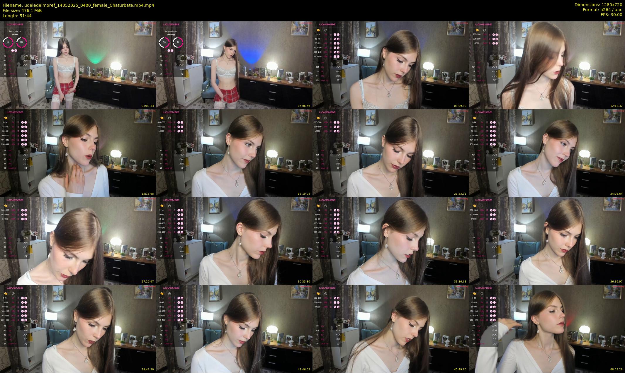 udeledelmoref — 52 minute Chaturbate female cam show recording, 720p, May 14, 2025