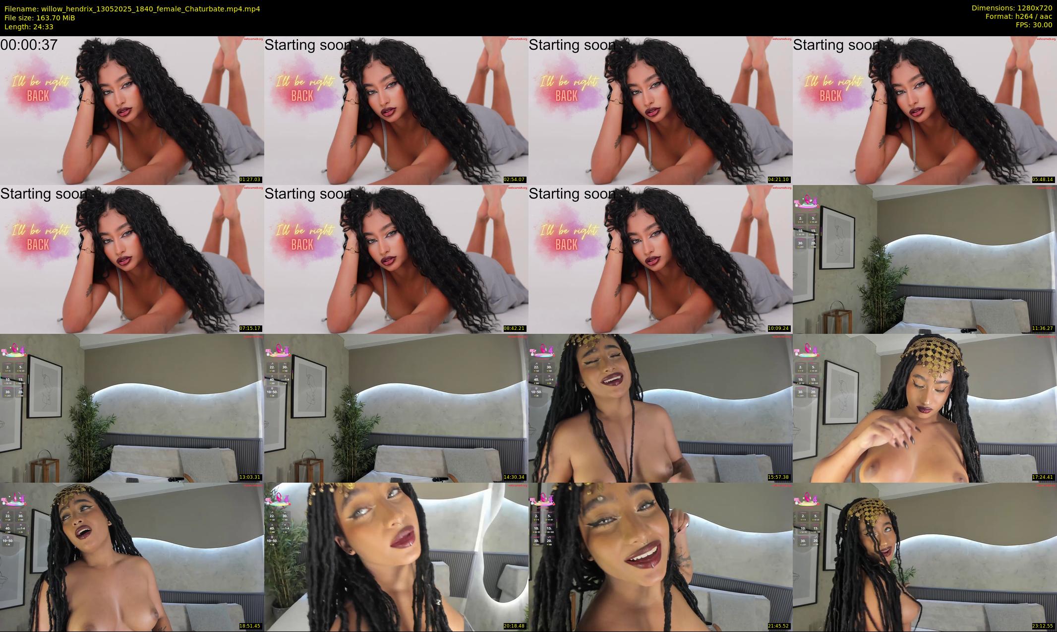 willow_hendrix — 25 minute Chaturbate female cam show recording, 720p, May 13, 2025