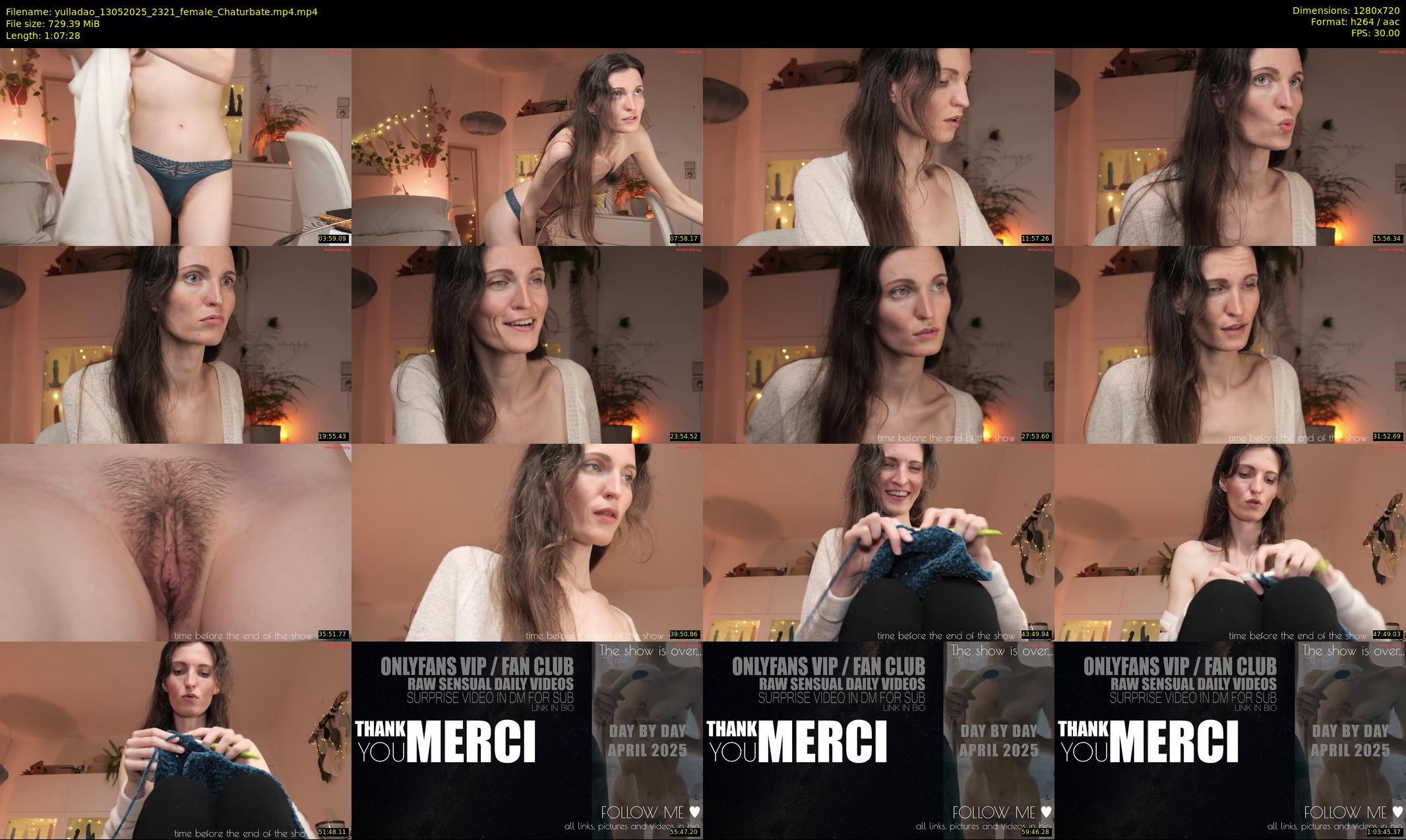 yulladao — 68 minute Chaturbate female cam show recording, 720p, May 13, 2025