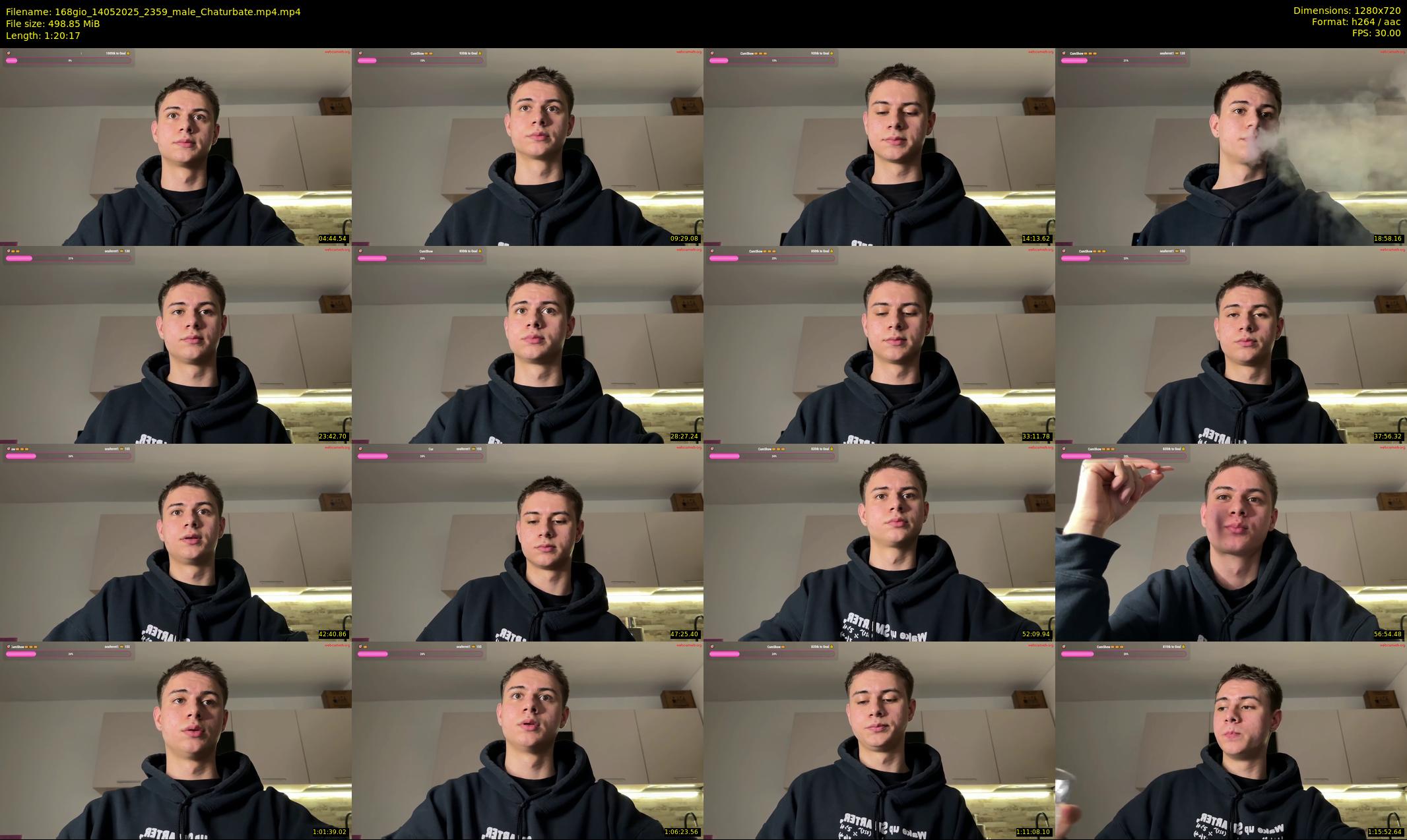 168gio — 81 minute Chaturbate male cam show recording, 720p, May 14, 2025