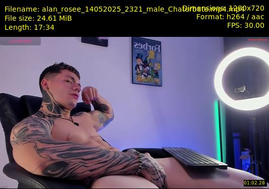 alan_rosee — 18 minute Chaturbate male cam show recording, 720p, May 14, 2025