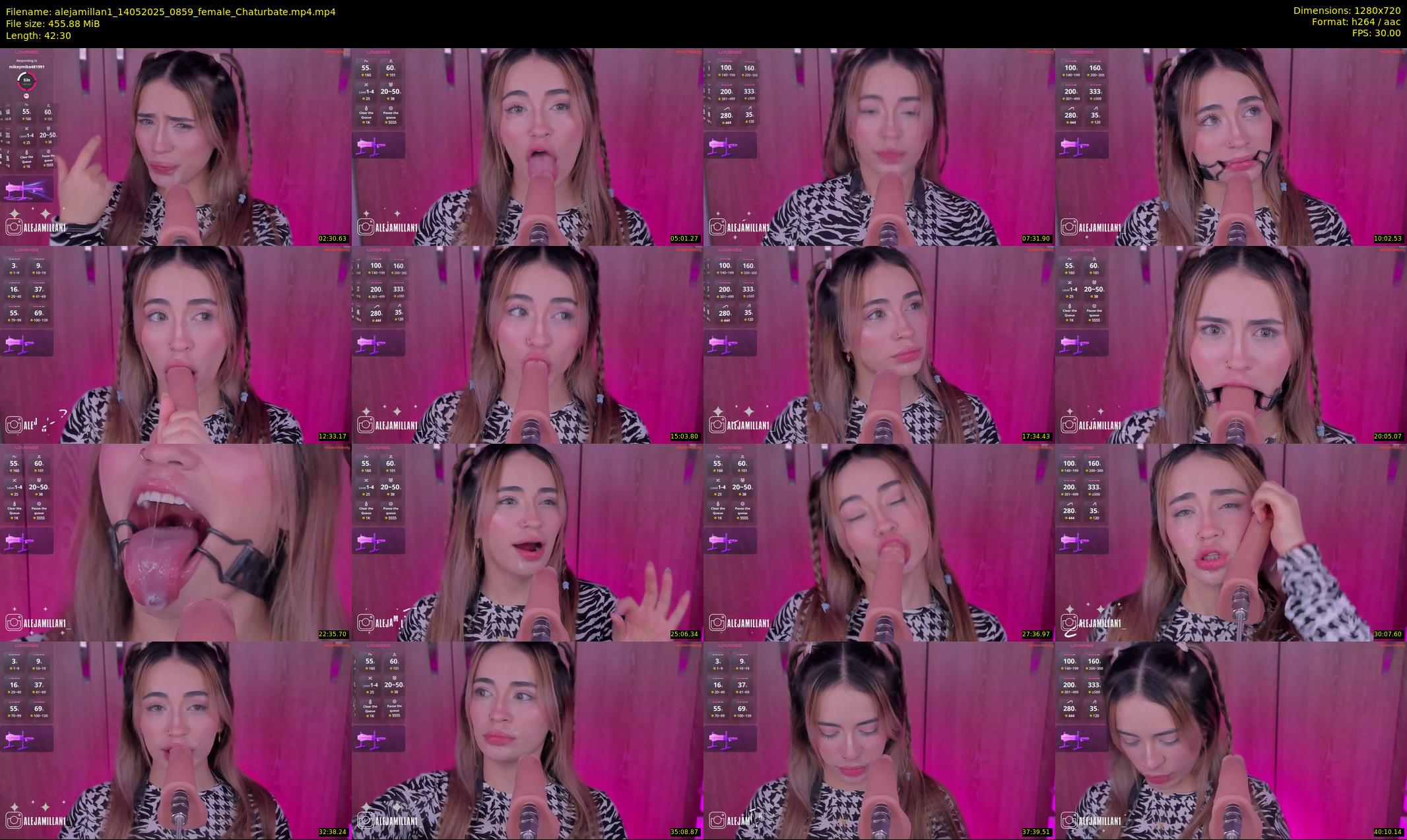 alejamillan1 — 43 minute Chaturbate female cam show recording, 720p, May 14, 2025