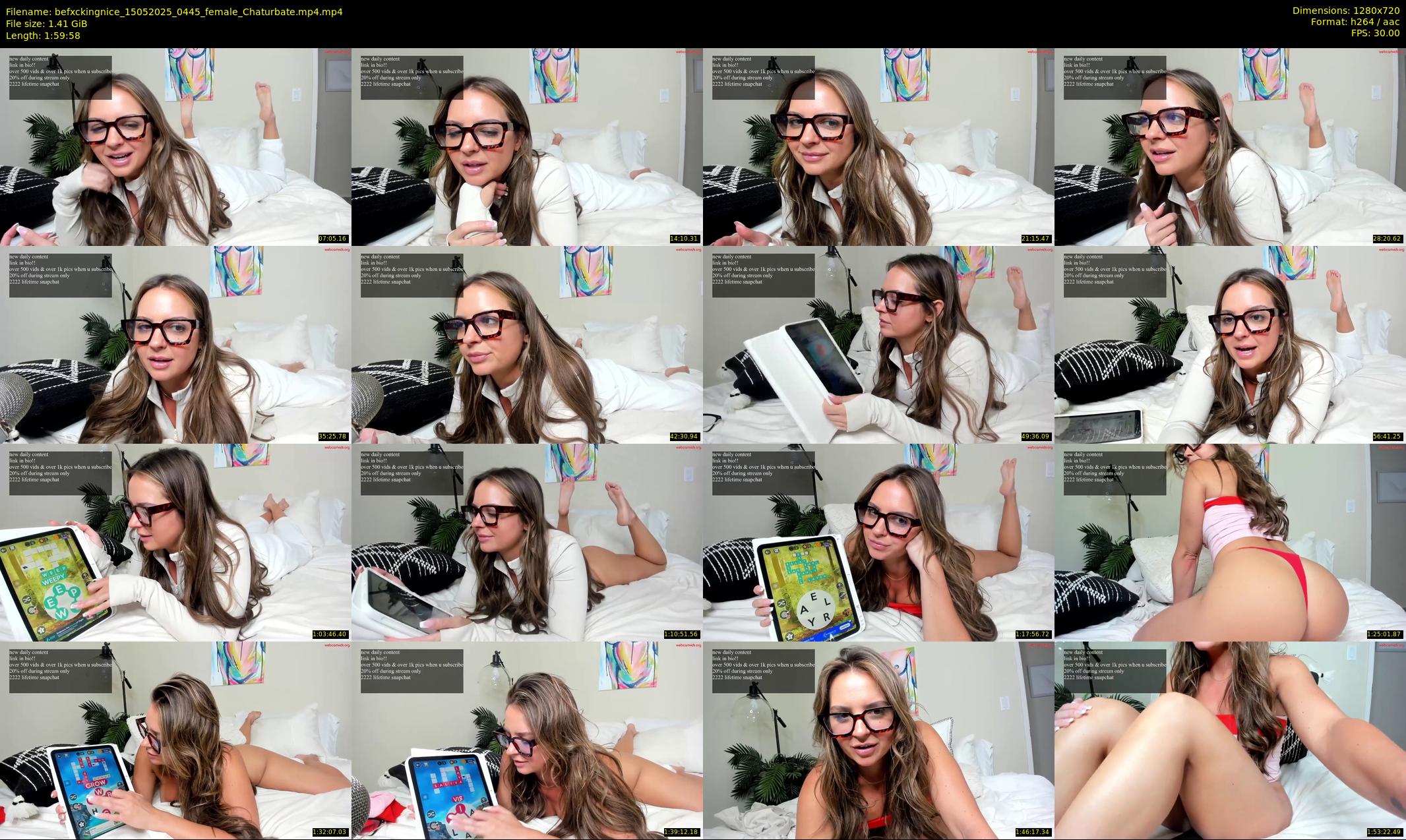 befxckingnice — 120 minute Chaturbate female cam show recording, 720p, May 15, 2025