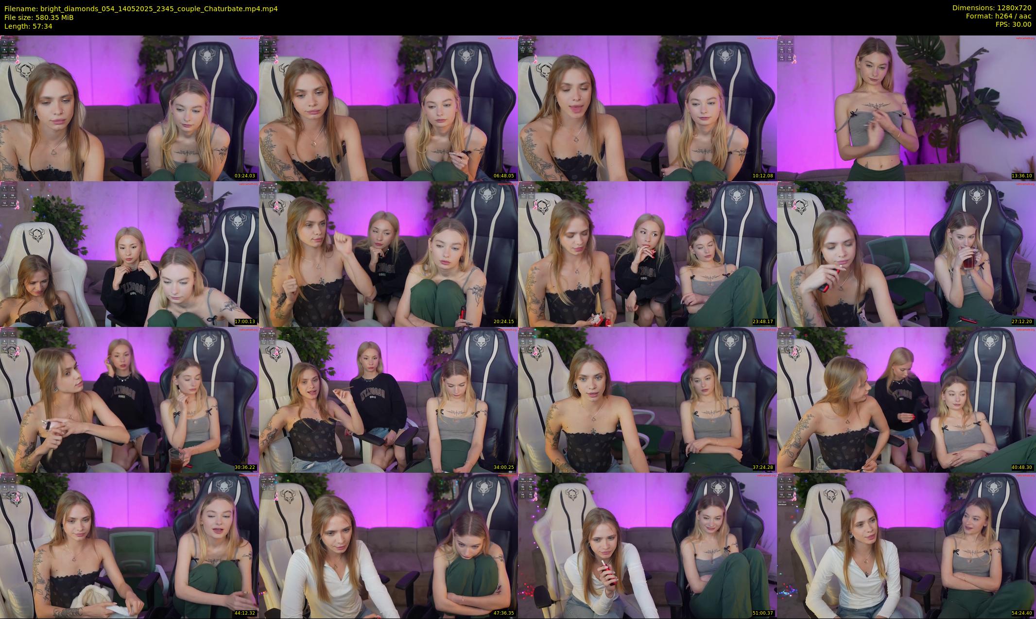 bright_diamonds_054 — 58 minute Chaturbate couple cam show recording, 720p, May 14, 2025