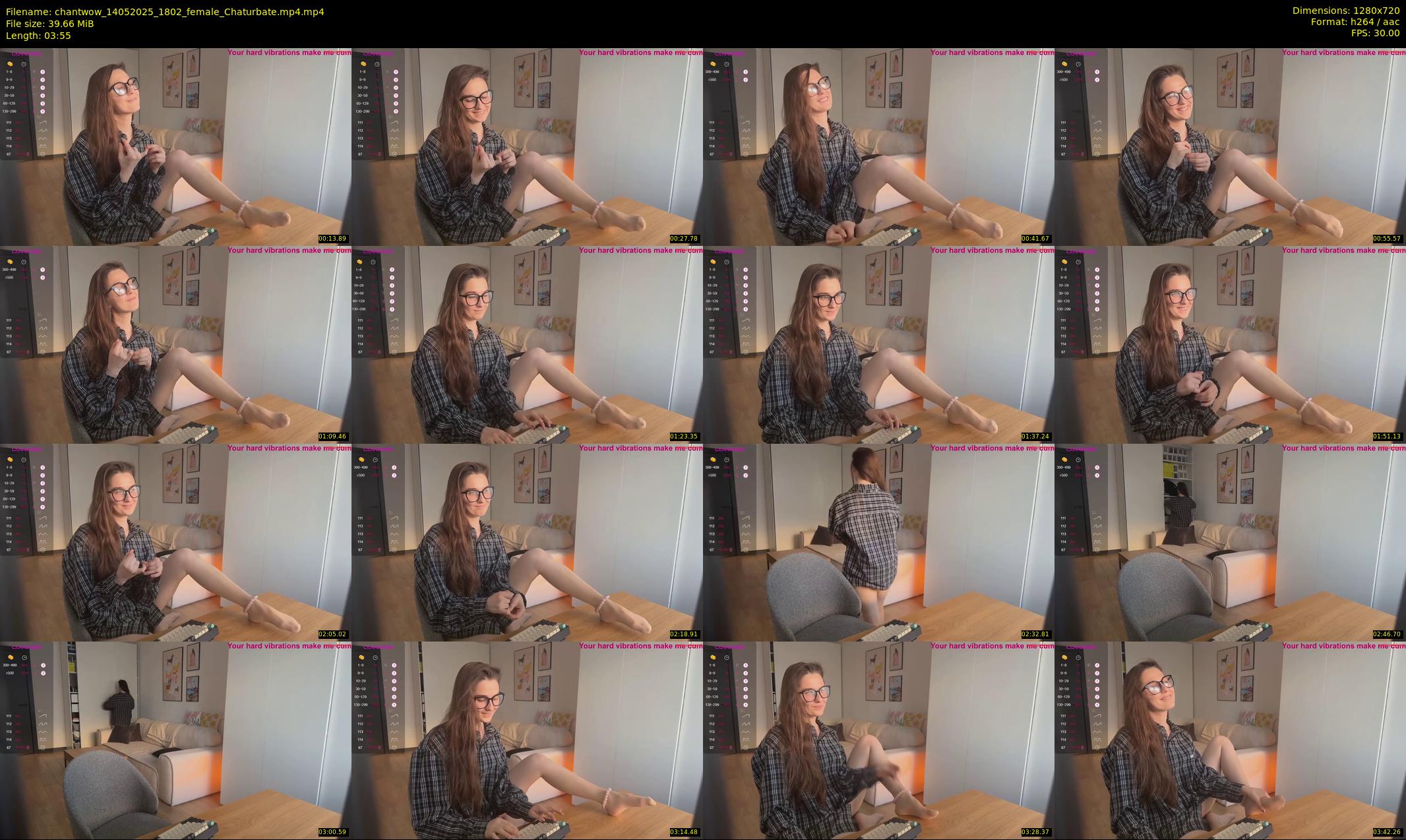 chantwow — 4 minute Chaturbate female cam show recording, 720p, May 14, 2025
