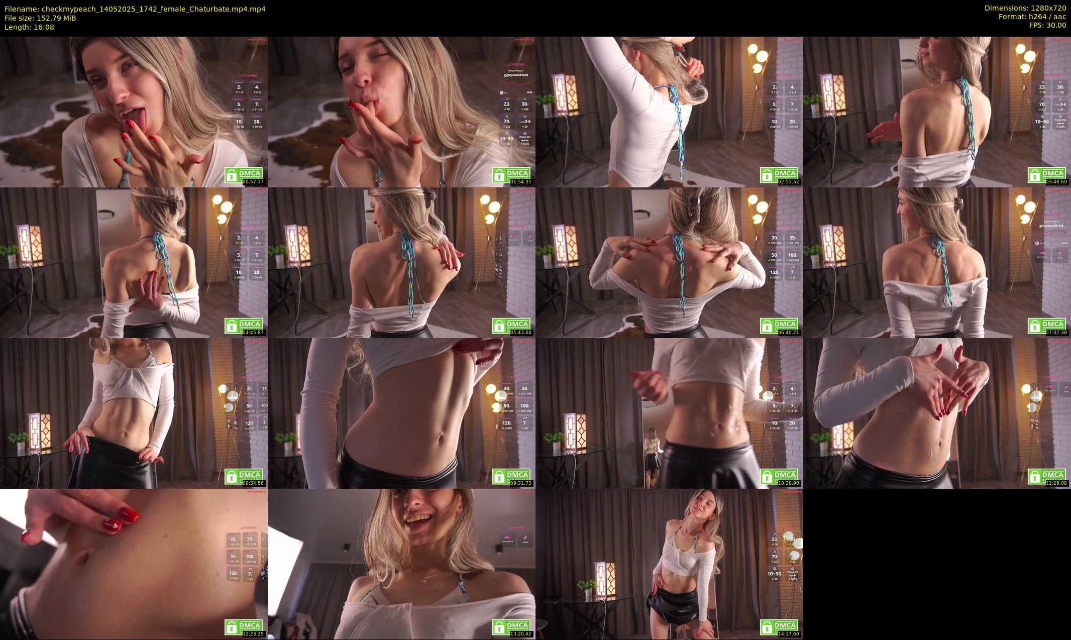 checkmypeach — 17 minute Chaturbate female cam show recording, 720p, May 14, 2025