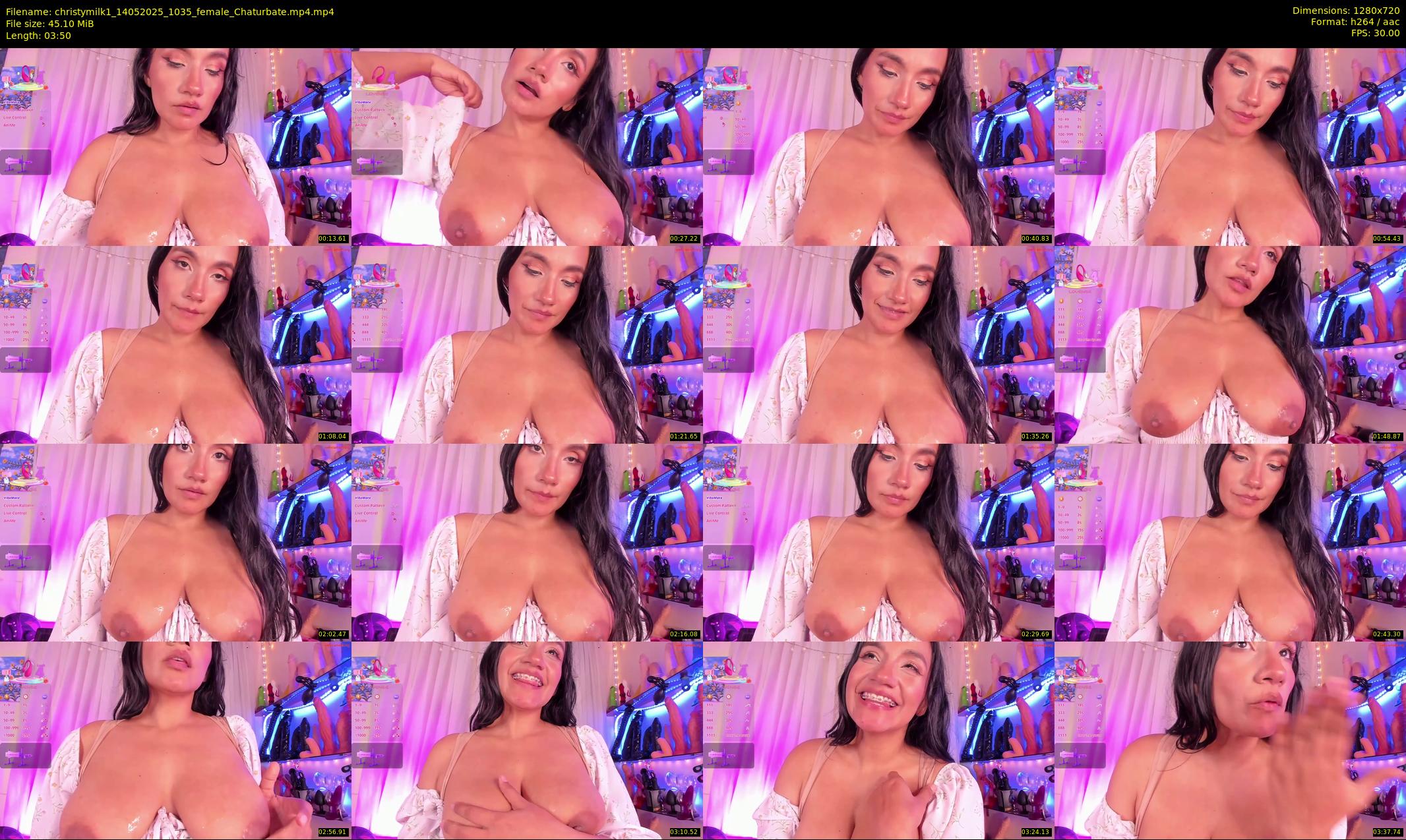 christymilk1 — 4 minute Chaturbate female cam show recording, 720p, May 14, 2025