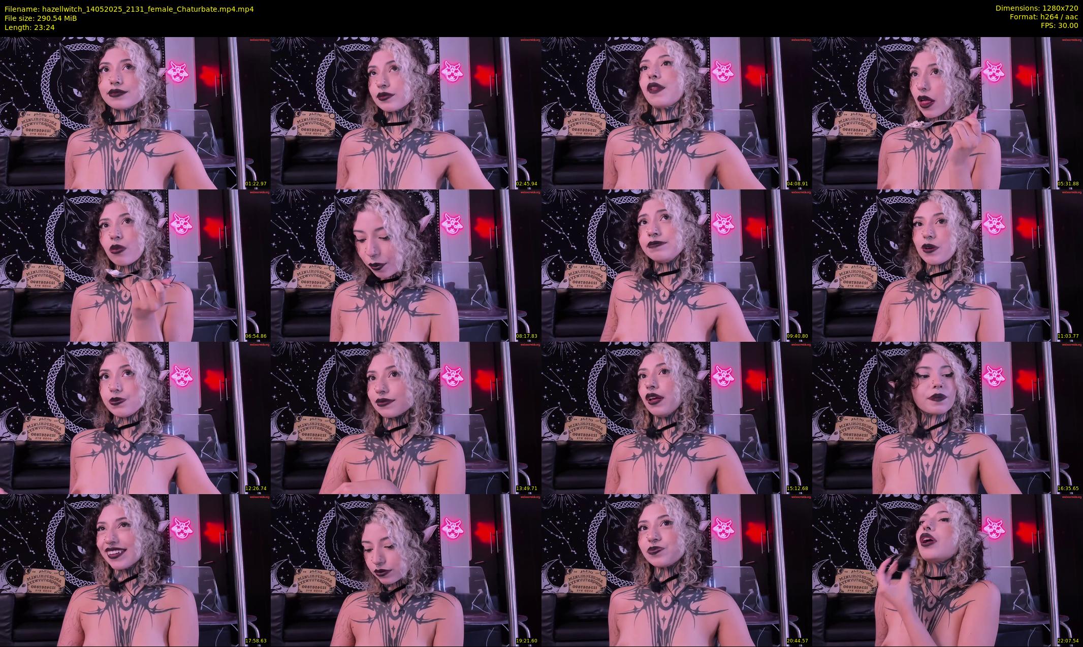 hazellwitch — 24 minute Chaturbate female cam show recording, 720p, May 14, 2025