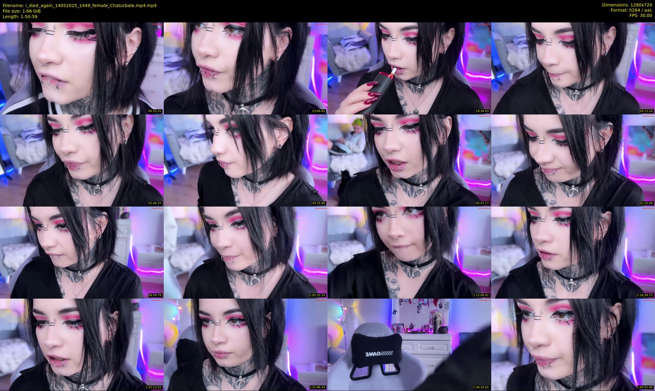 i_died_again — 111 minute Chaturbate female cam show recording, 720p, May 14, 2025