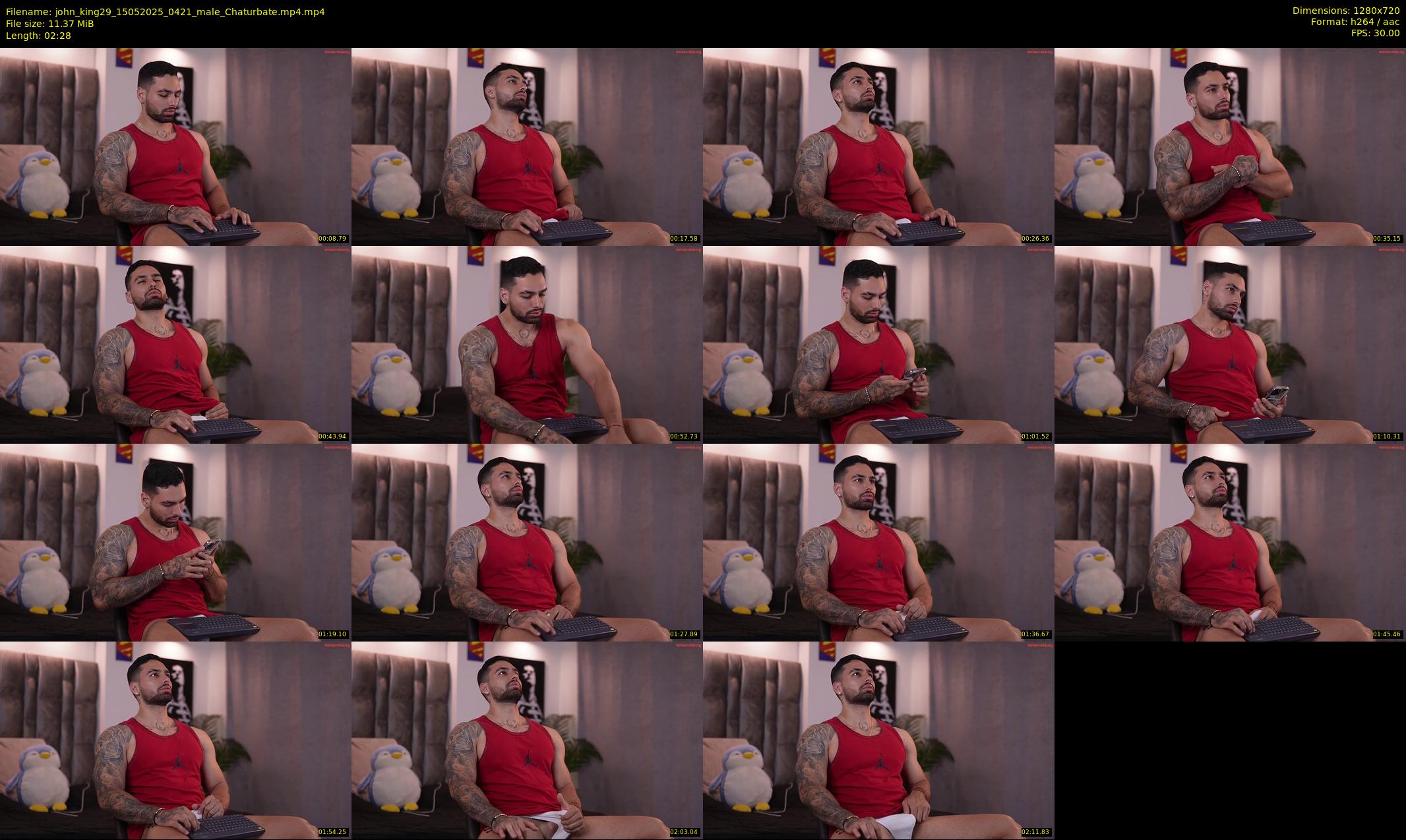 john_king29 — 3 minute Chaturbate male cam show recording, 720p, May 15, 2025
