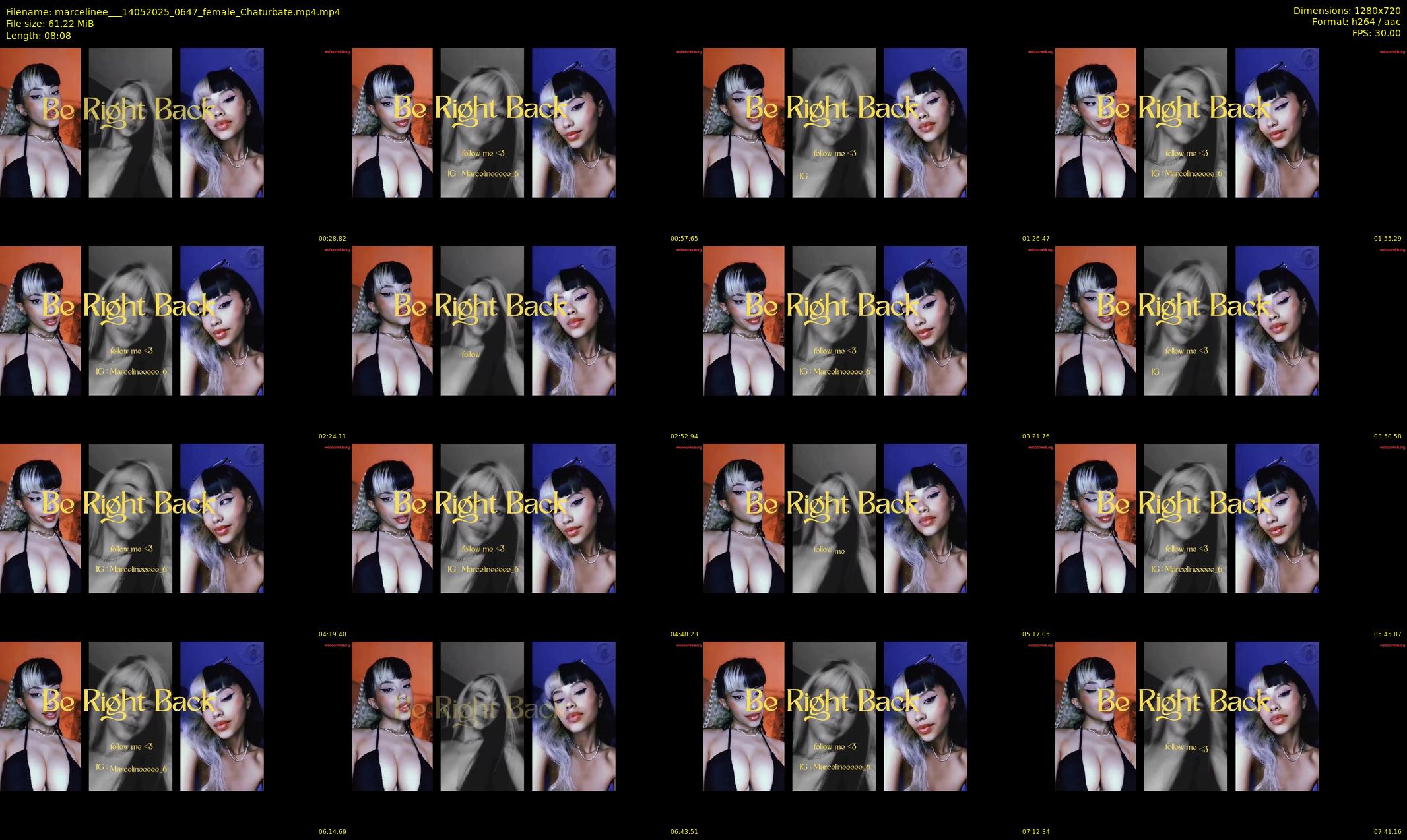 marcelinee__ — 9 minute Chaturbate female cam show recording, 720p, May 14, 2025