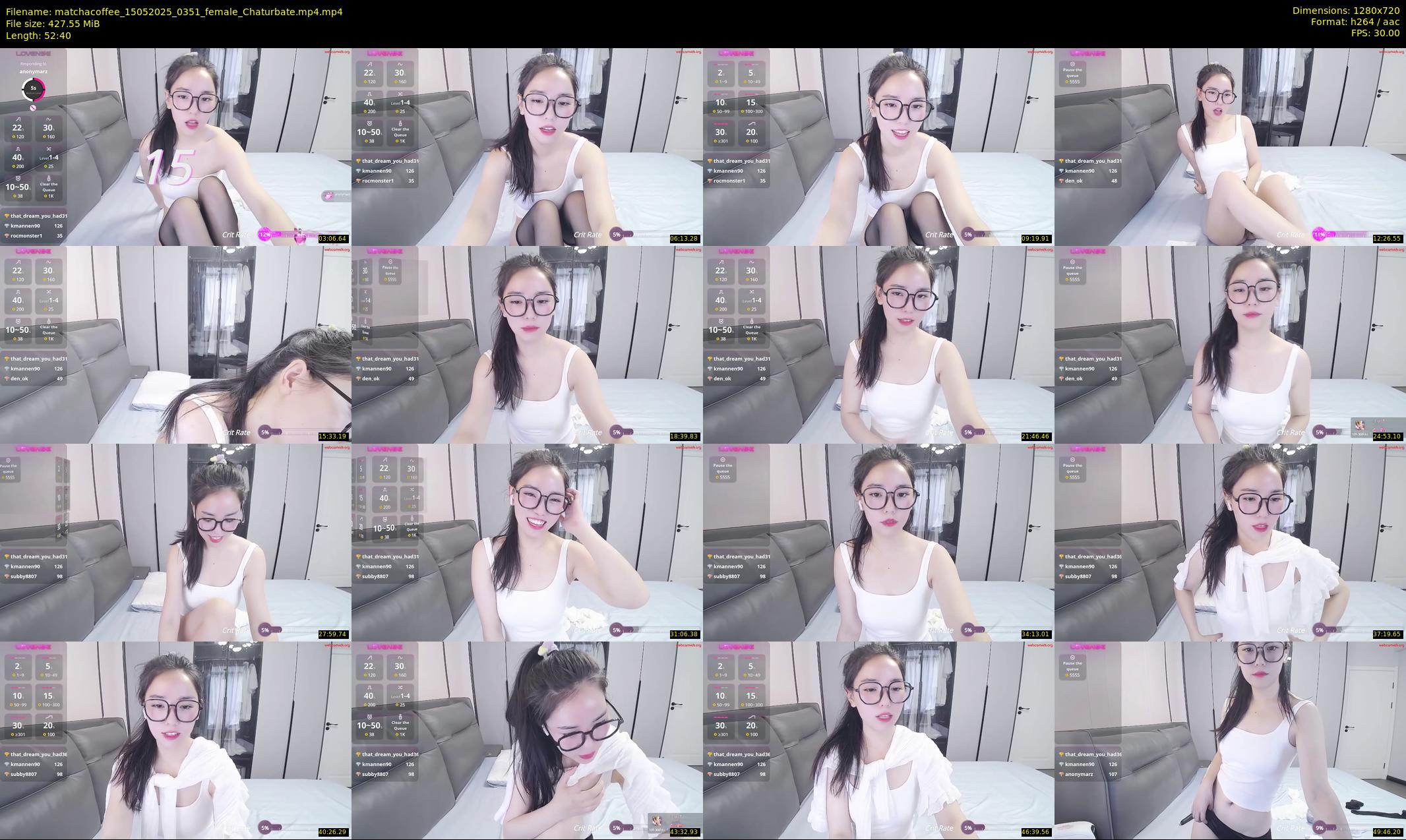 matchacoffee — 53 minute Chaturbate female cam show recording, 720p, May 15, 2025