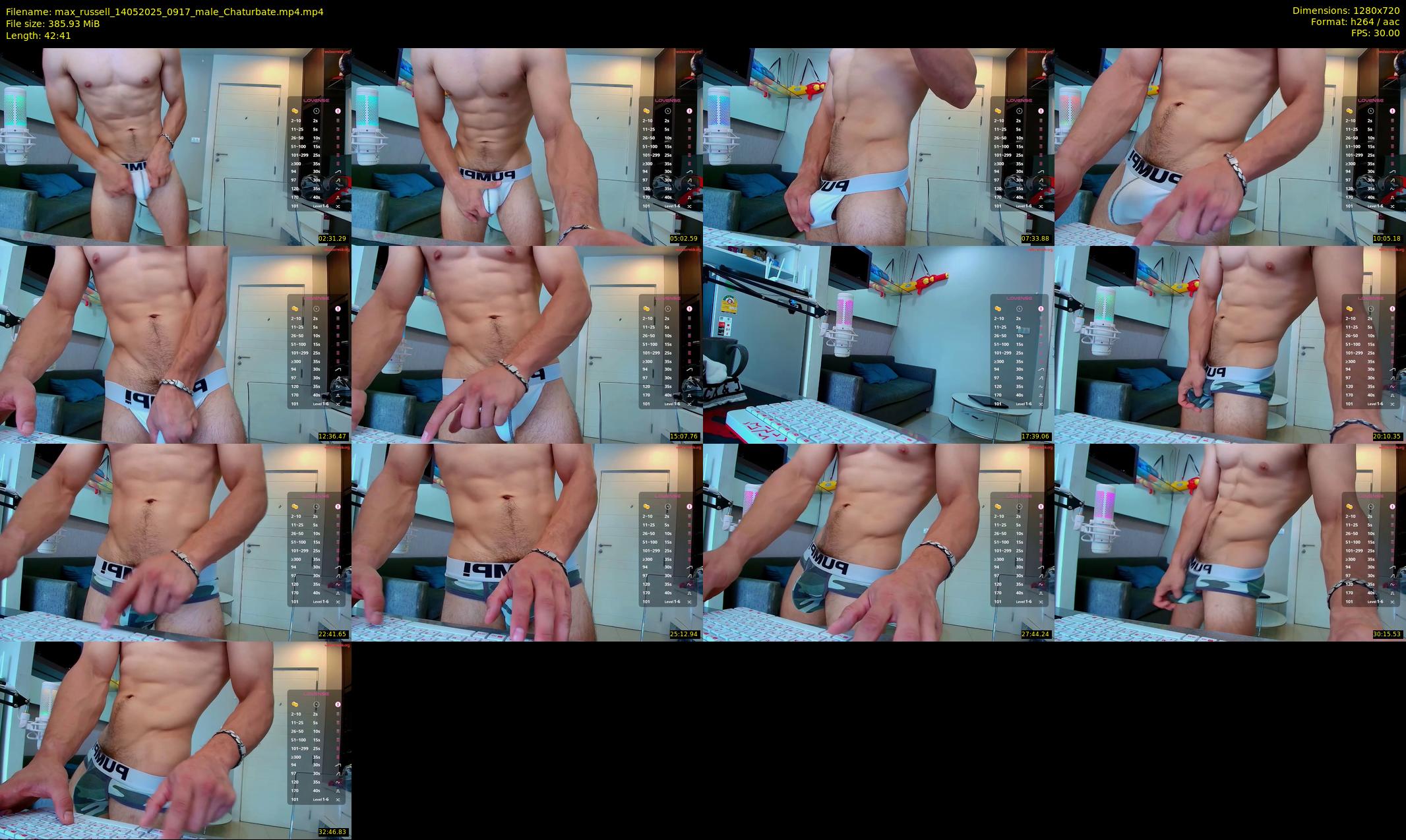 max_russell — 43 minute Chaturbate male cam show recording, 720p, May 14, 2025