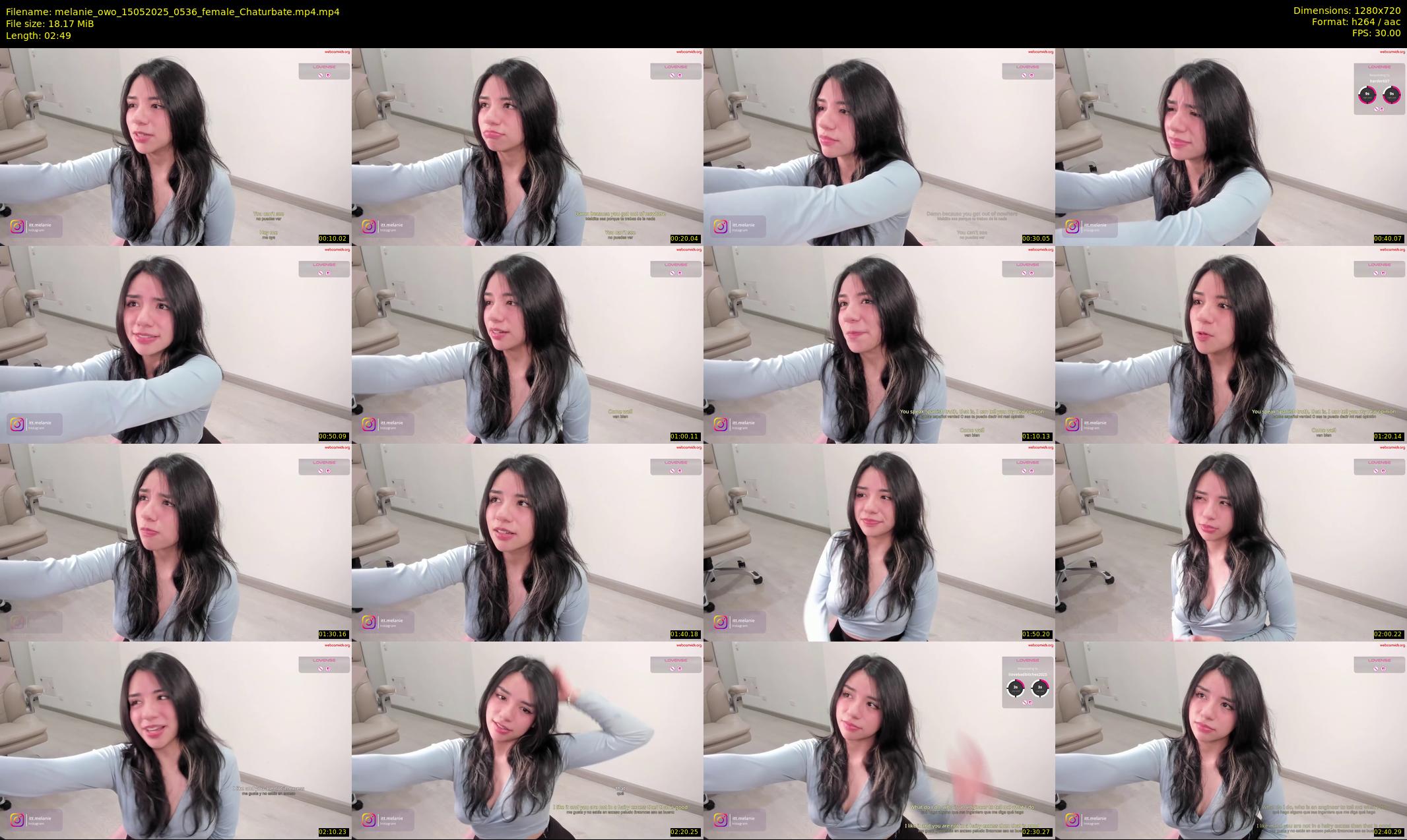 melanie_owo — 3 minute Chaturbate female cam show recording, 720p, May 15, 2025