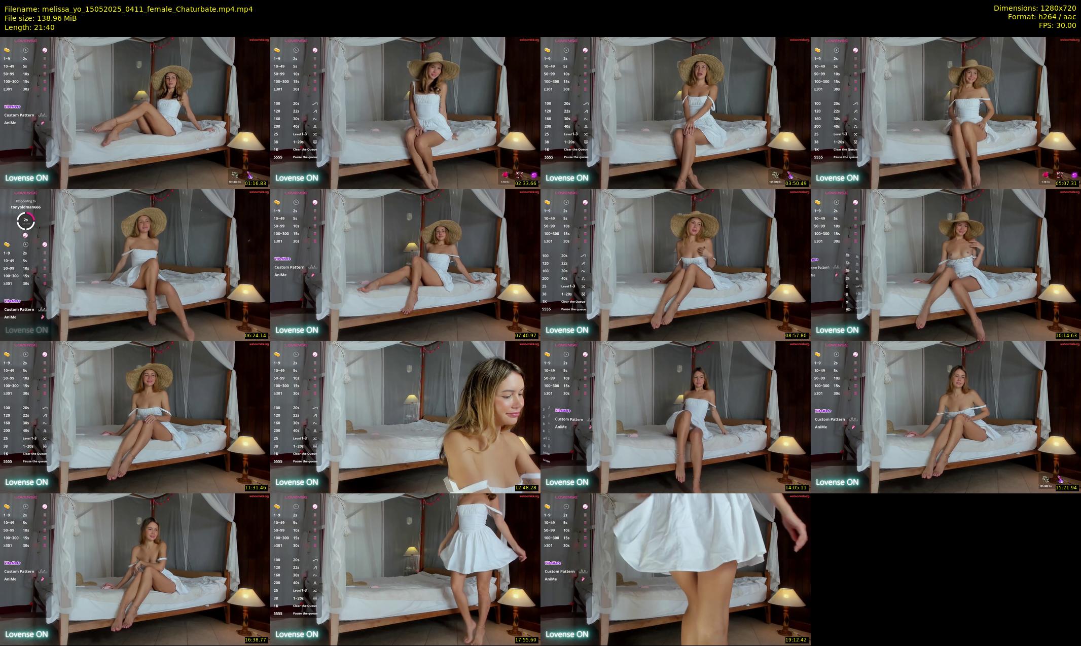 melissa_yo — 22 minute Chaturbate female cam show recording, 720p, May 15, 2025