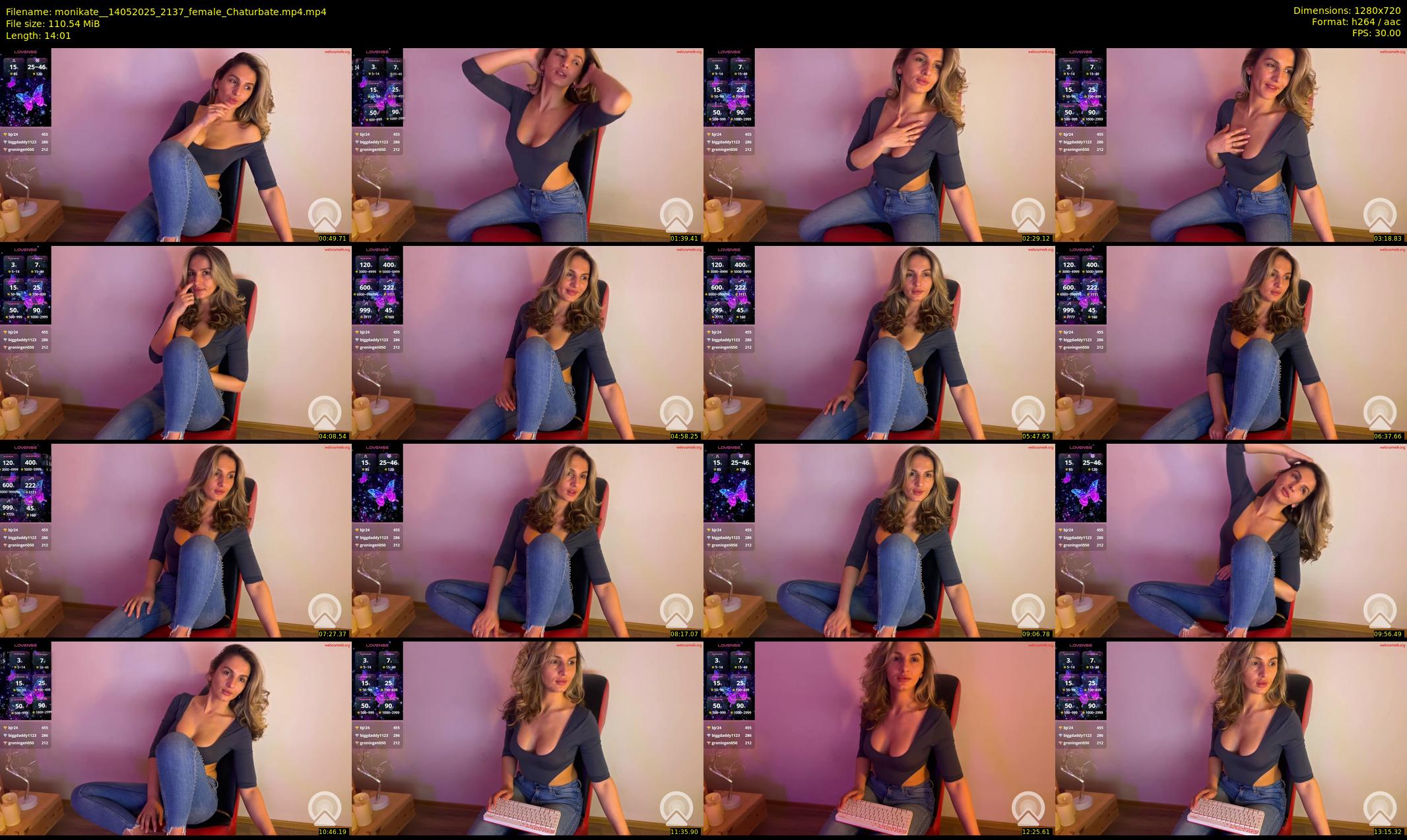 monikate_ — 15 minute Chaturbate couple cam show recording, 720p, May 14, 2025