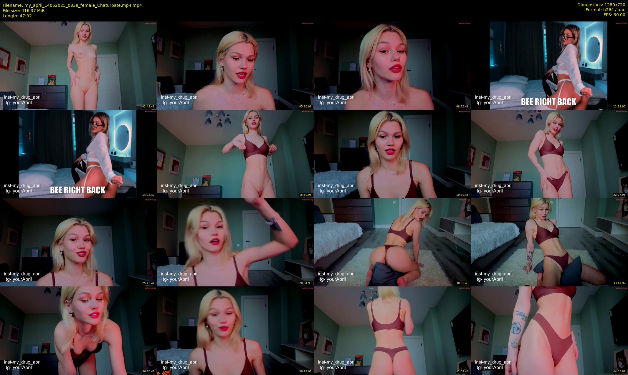 my_april — 48 minute Chaturbate female cam show recording, 720p, May 14, 2025
