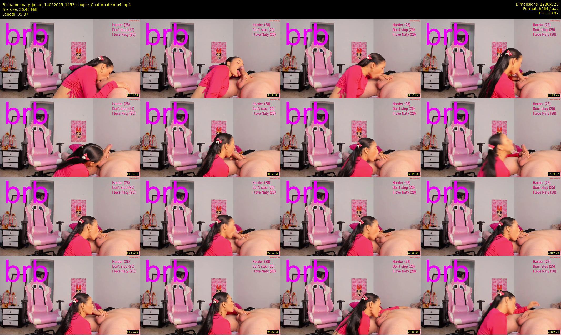 naty_johan — 6 minute Chaturbate couple cam show recording, 720p, May 14, 2025