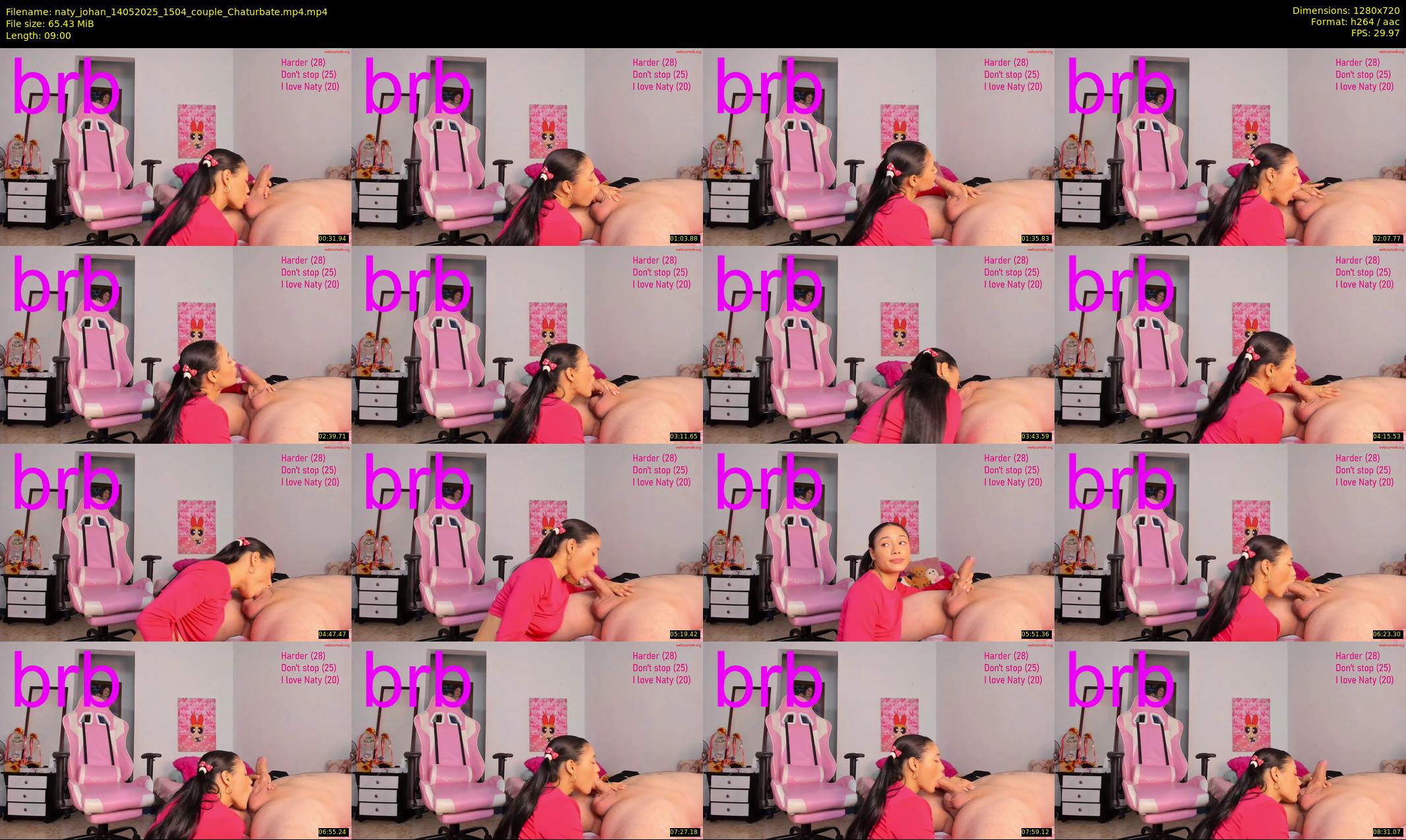 naty_johan — 9 minute Chaturbate couple cam show recording, 720p, May 14, 2025