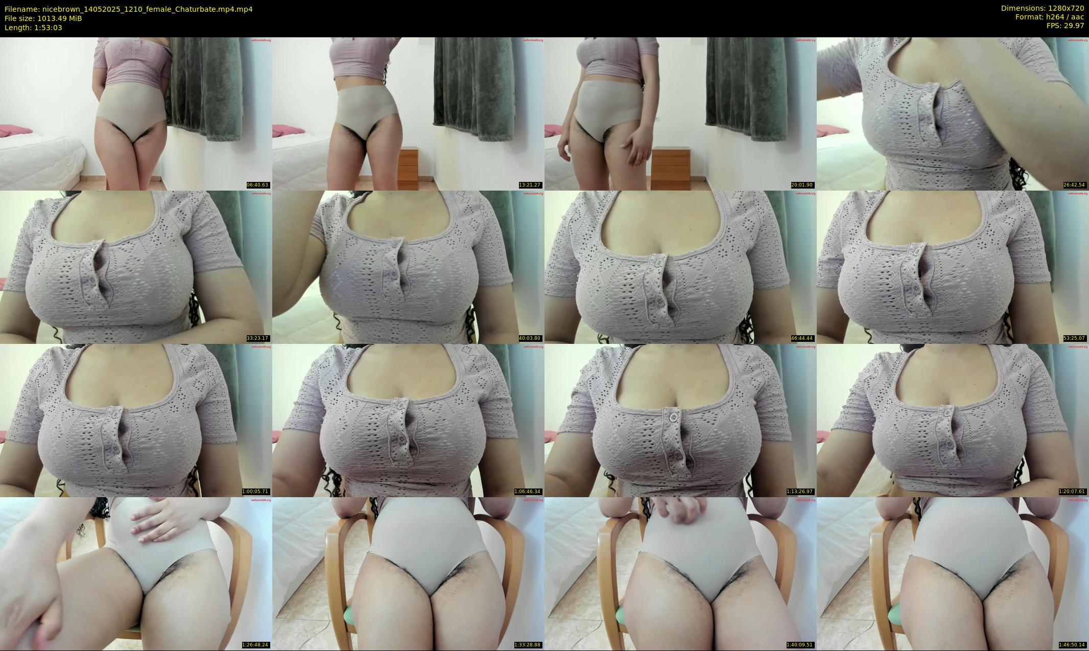 nicebrown — 114 minute Chaturbate female cam show recording, 720p, May 14, 2025