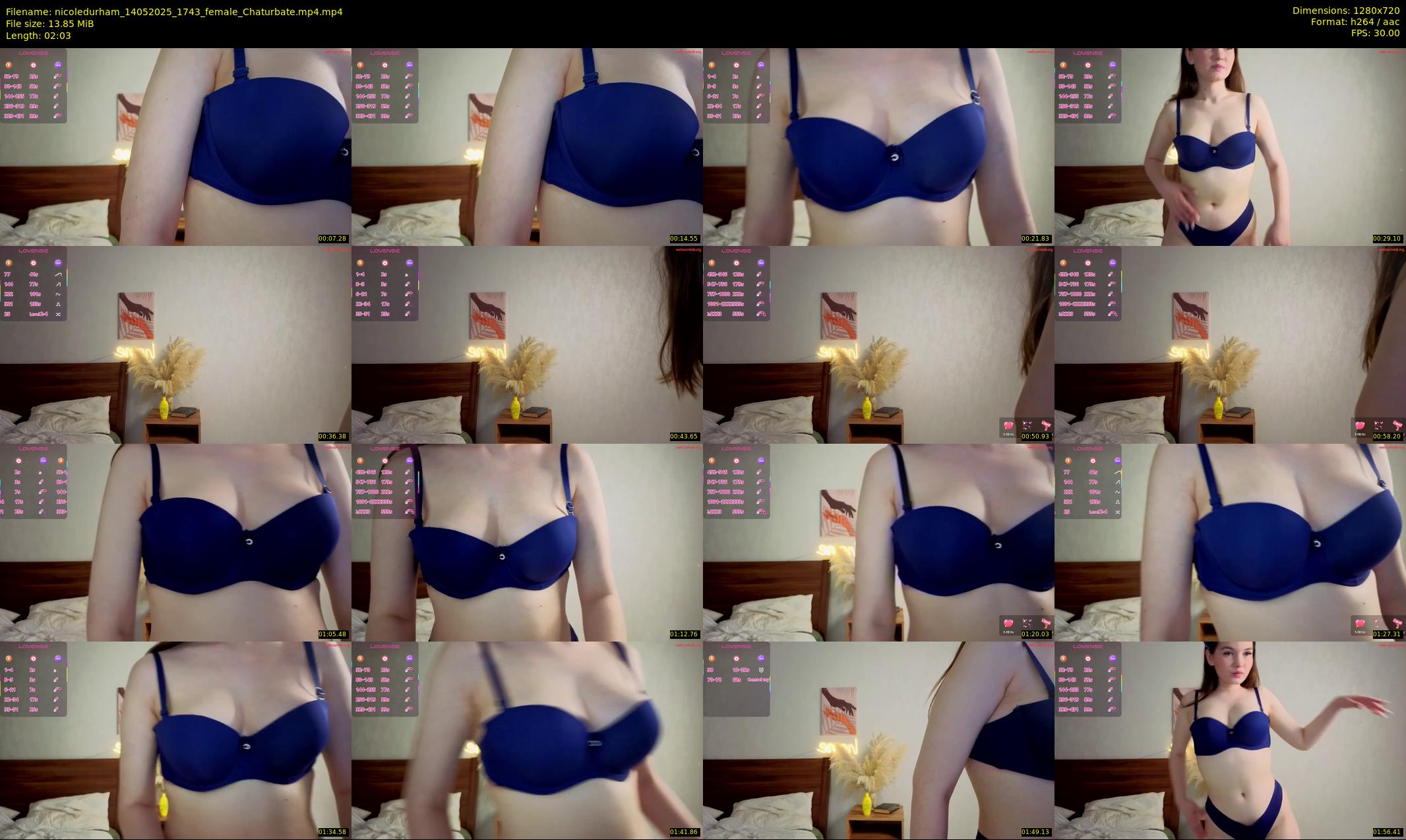 nicoledurham — 3 minute Chaturbate female cam show recording, 720p, May 14, 2025