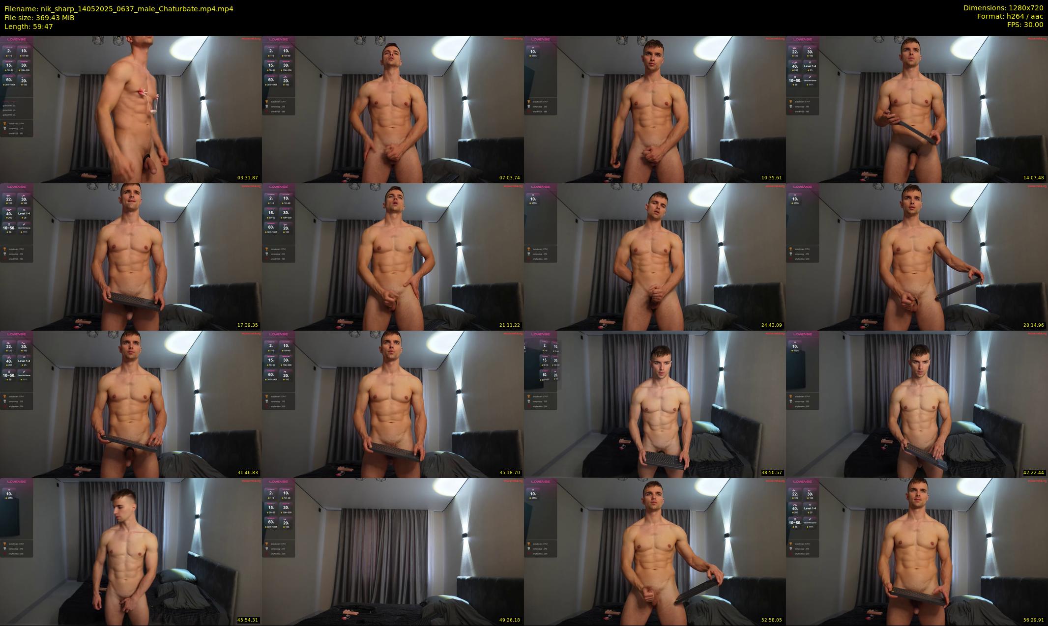 nik_sharp — 60 minute Chaturbate male cam show recording, 720p, May 14, 2025