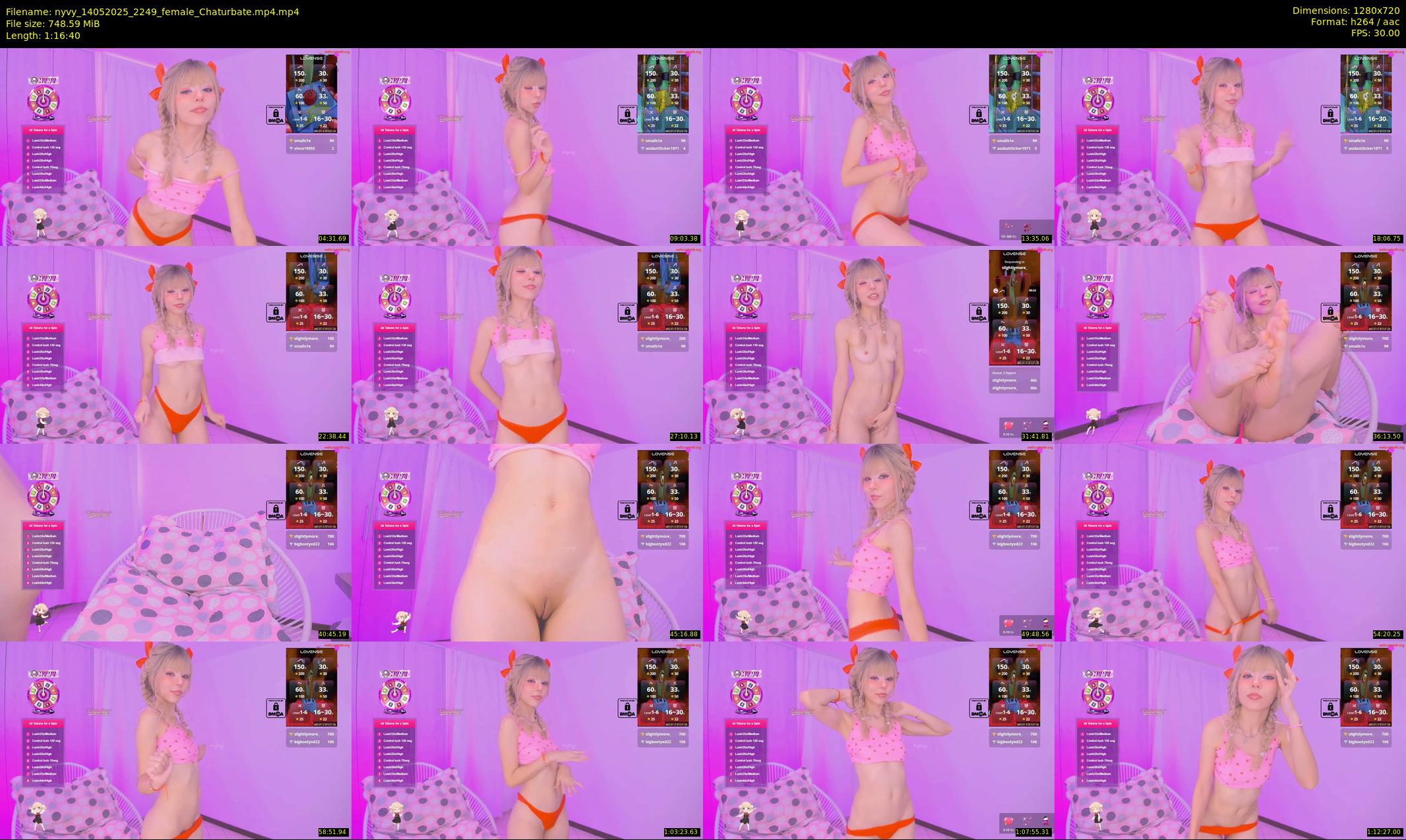 nyvy — 77 minute Chaturbate female cam show recording, 720p, May 14, 2025