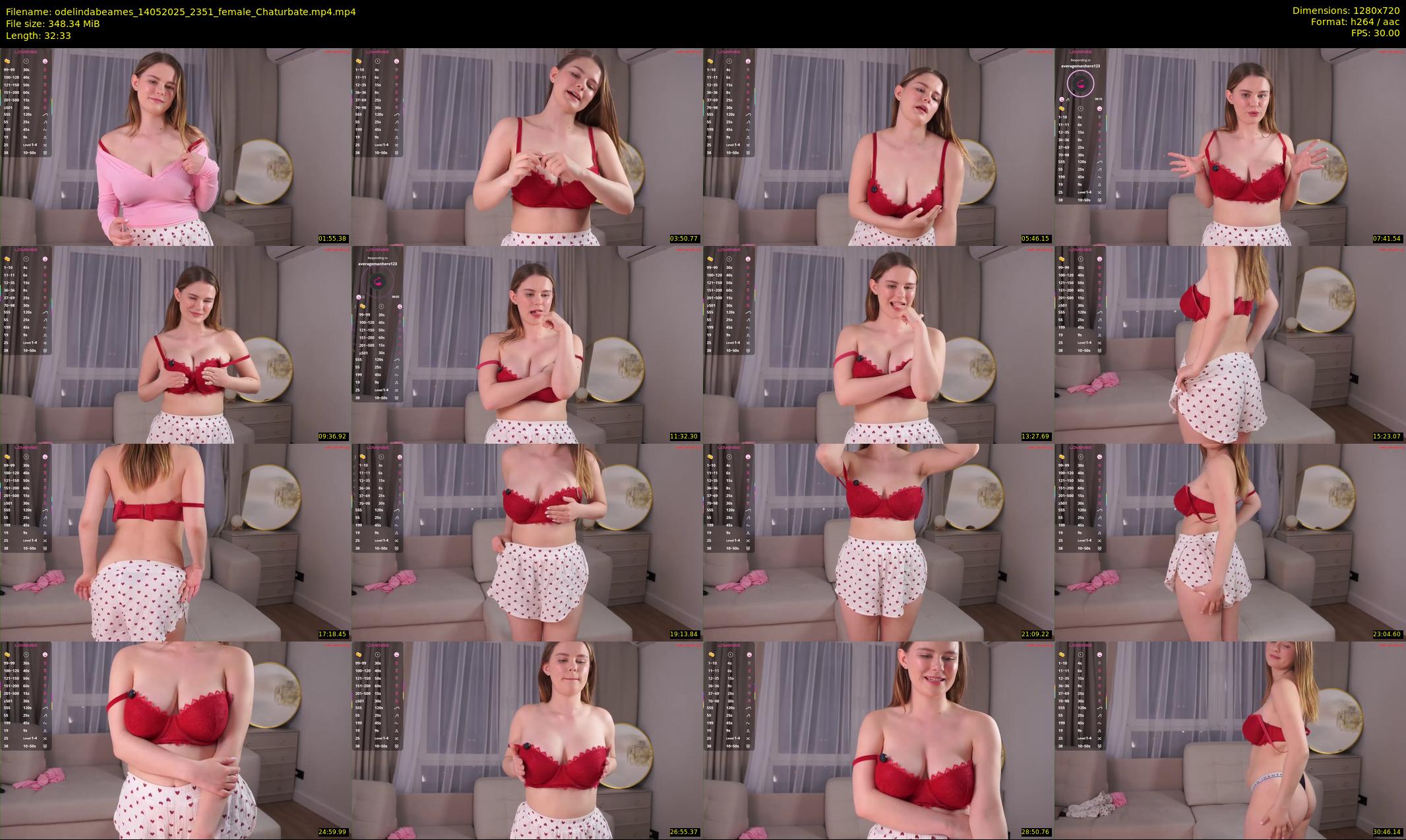 odelindabeames — 33 minute Chaturbate female cam show recording, 720p, May 14, 2025